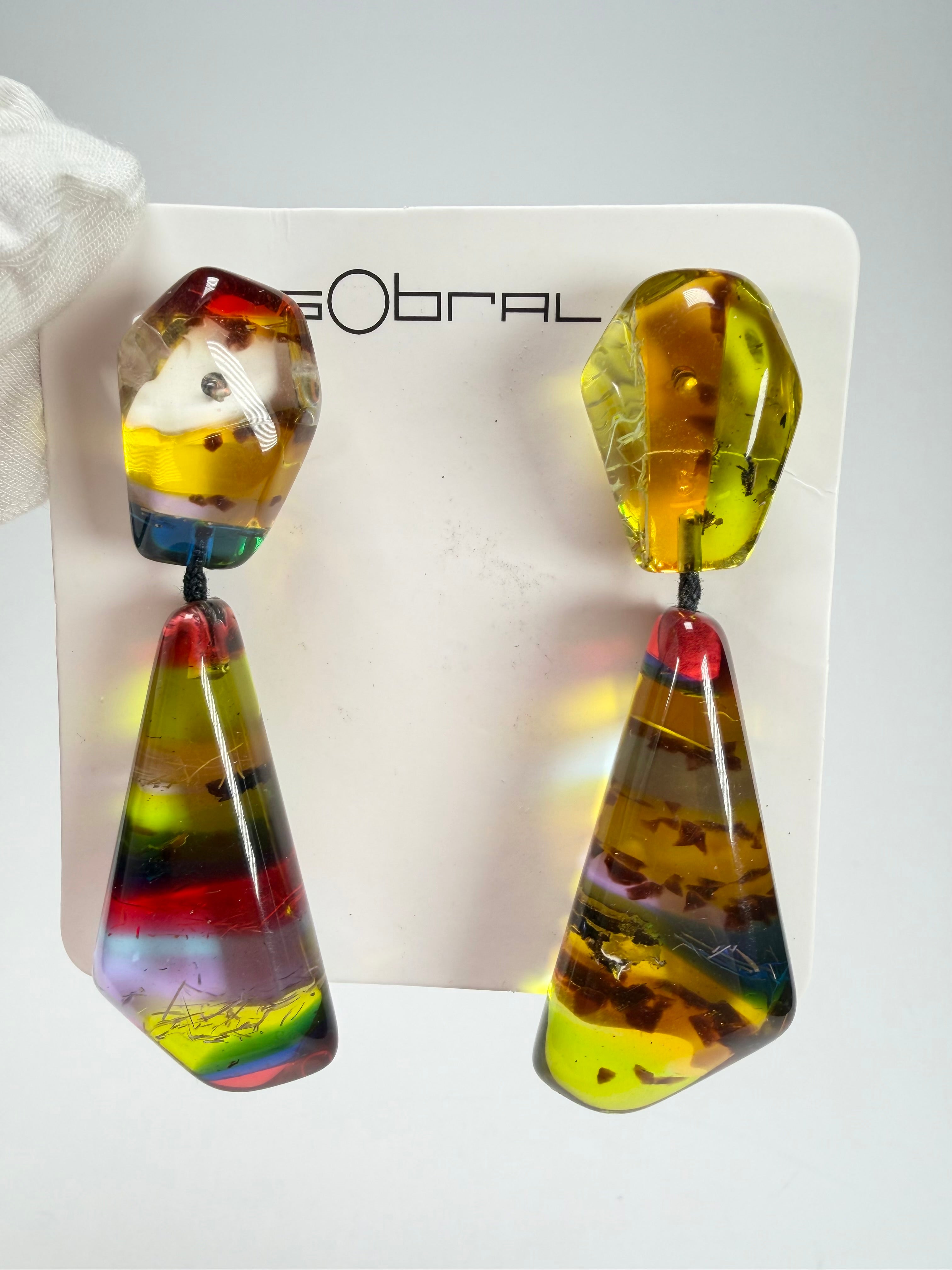 Sobral - Sobralita "Itaqui" Resin Earrings ( 005383 )
