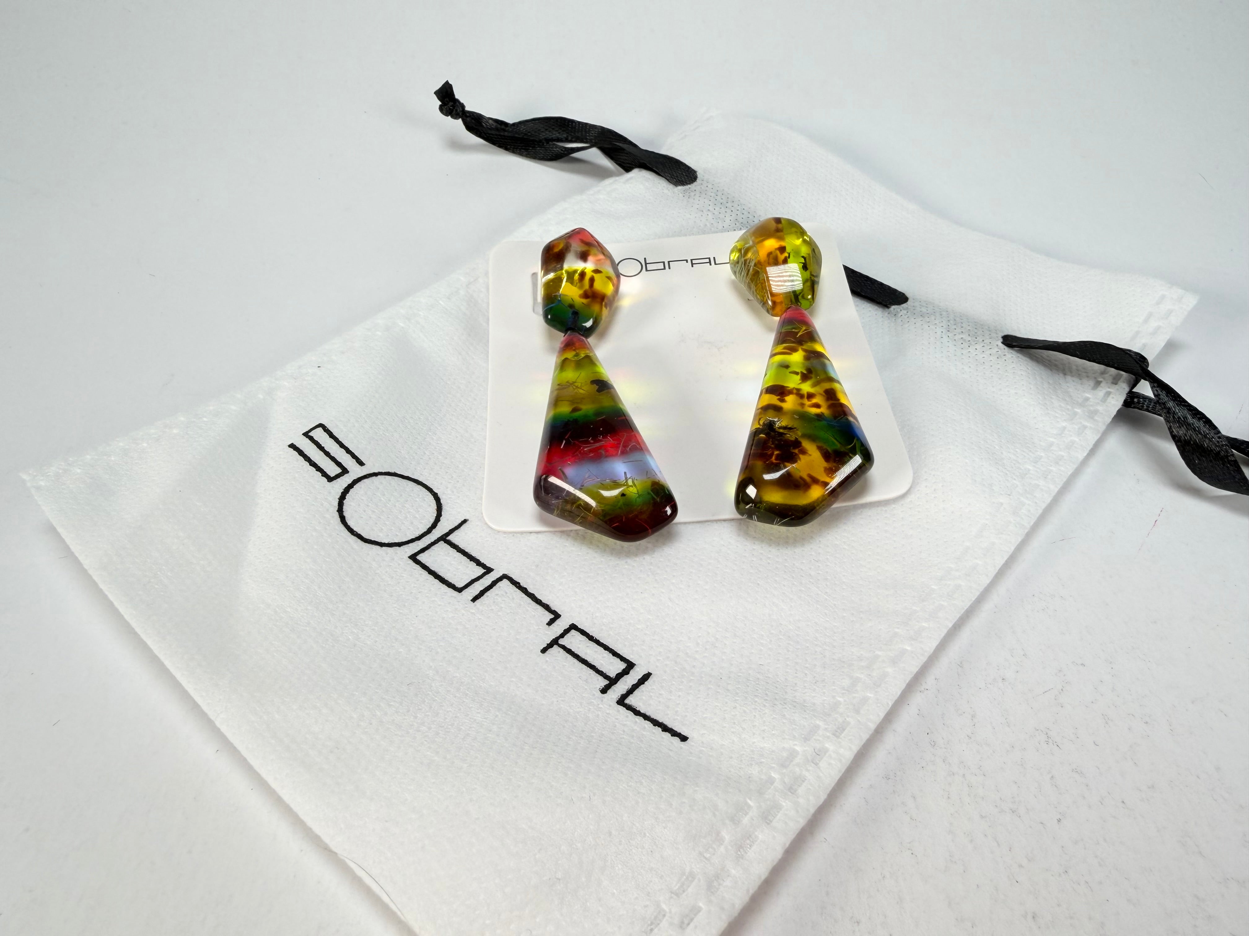 Sobral - Sobralita "Itaqui" Resin Earrings ( 005383 )