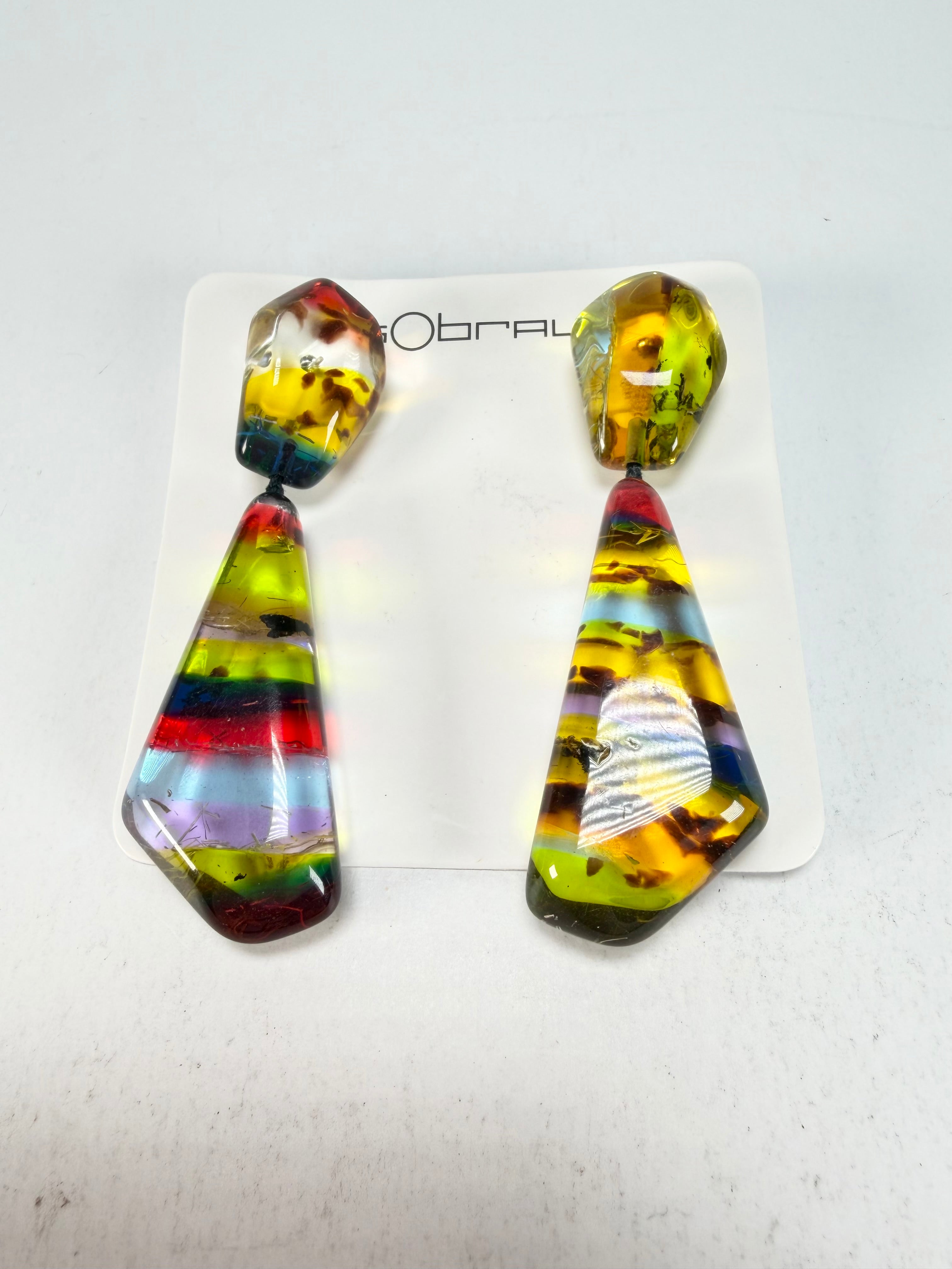 Sobral - Sobralita "Itaqui" Resin Earrings ( 005383 )