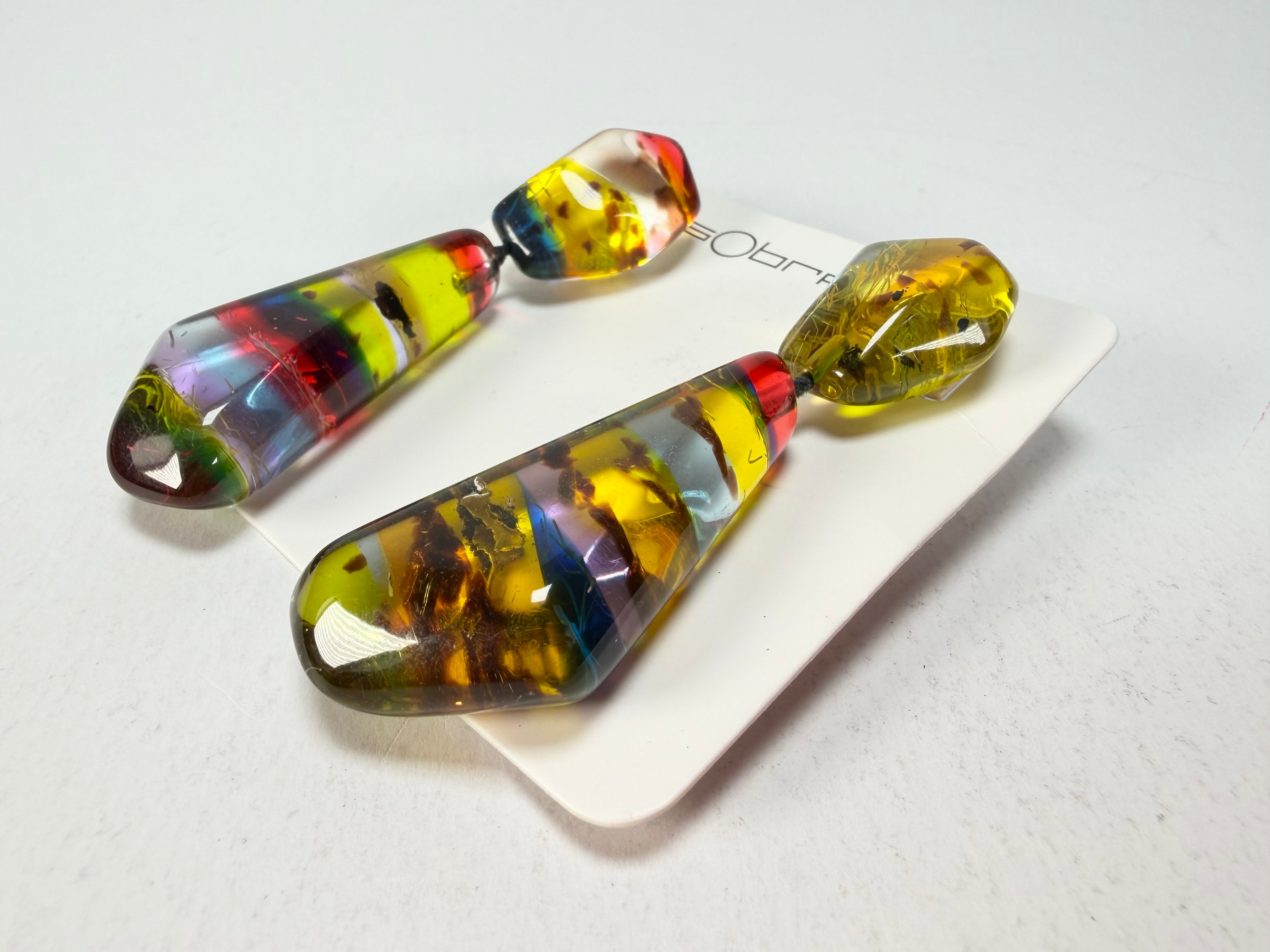 Sobral - Sobralita "Itaqui" Resin Earrings ( 005383 )