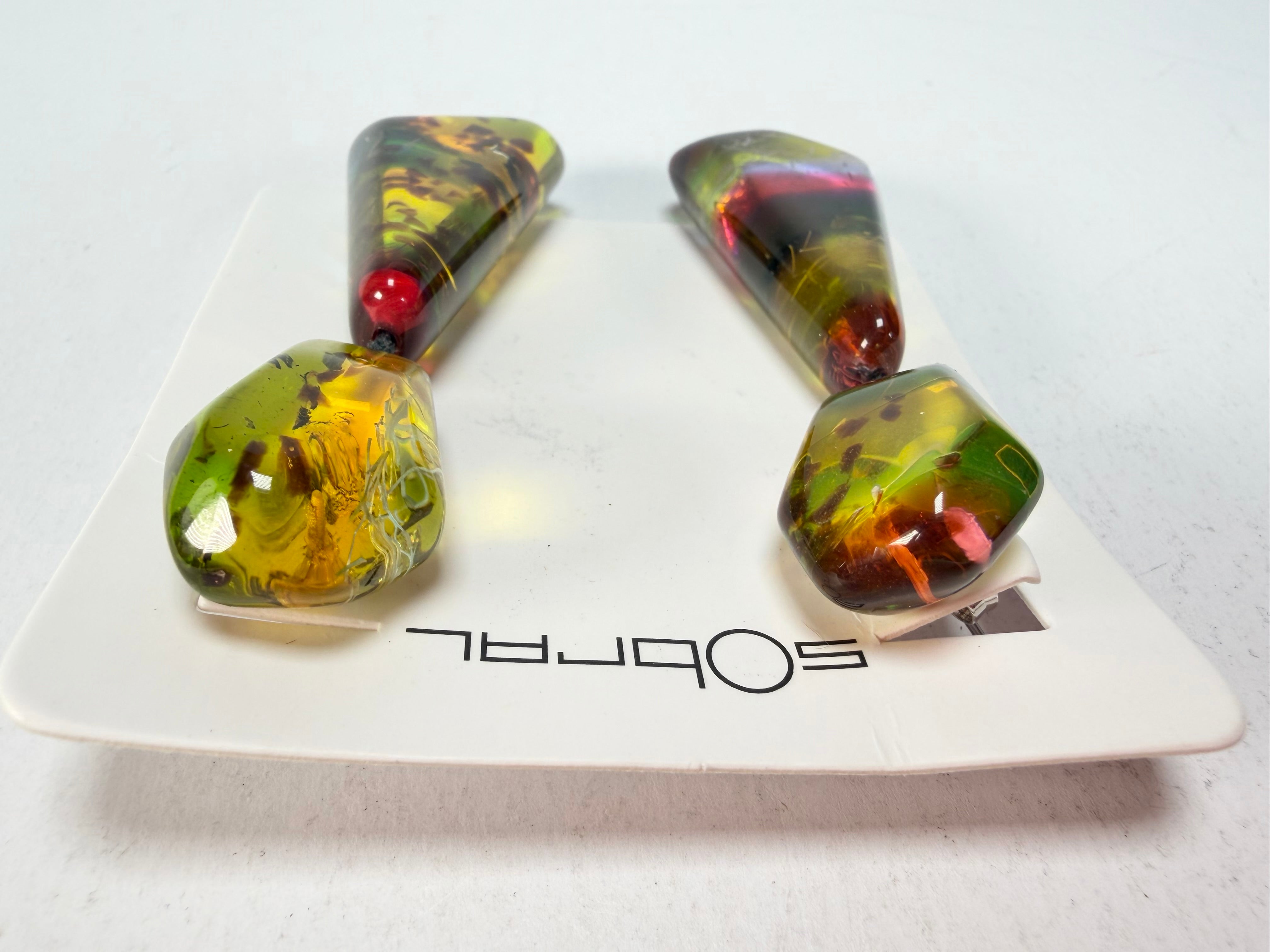 Sobral - Sobralita "Itaqui" Resin Earrings ( 005383 )