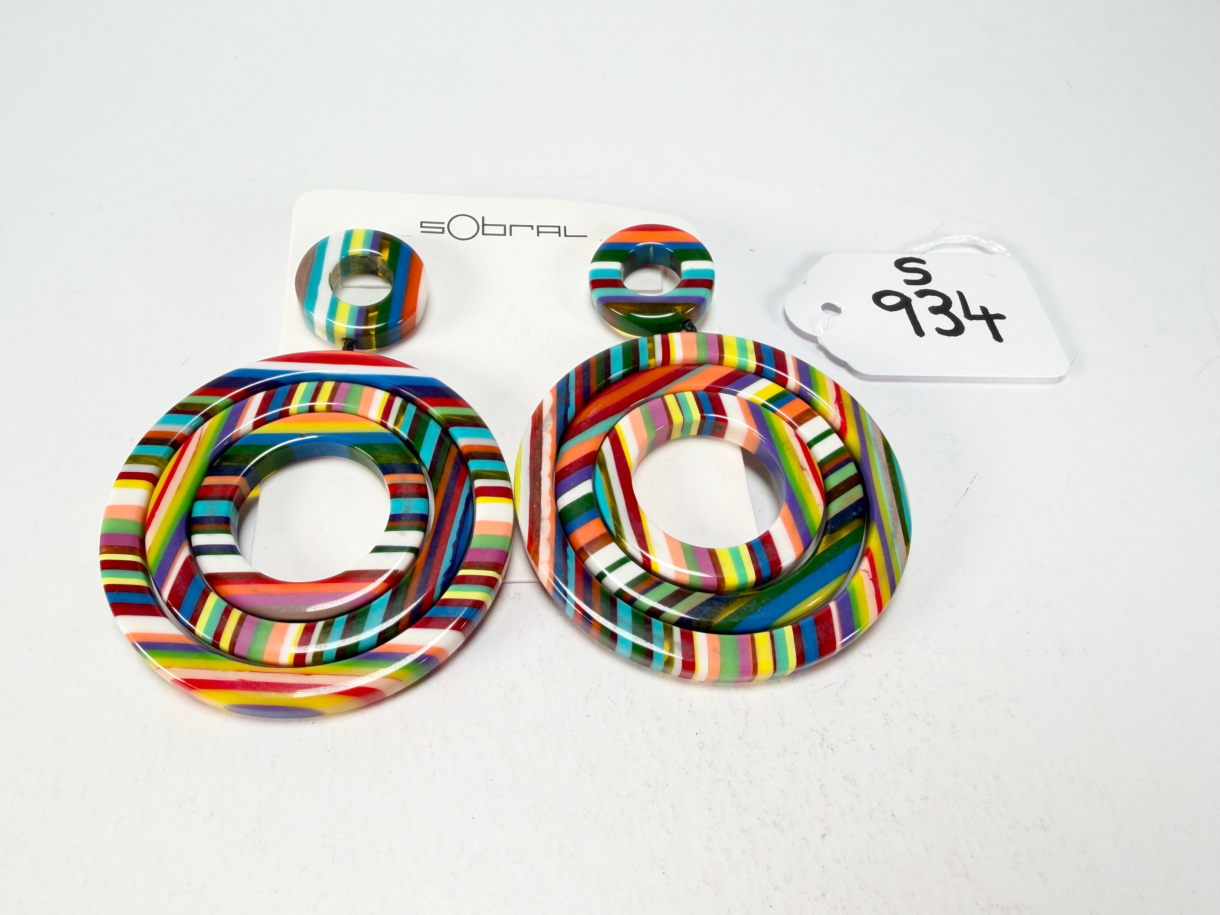 Sobral - Pop Art "Modernismo" Resin Earrings ( 004892 )