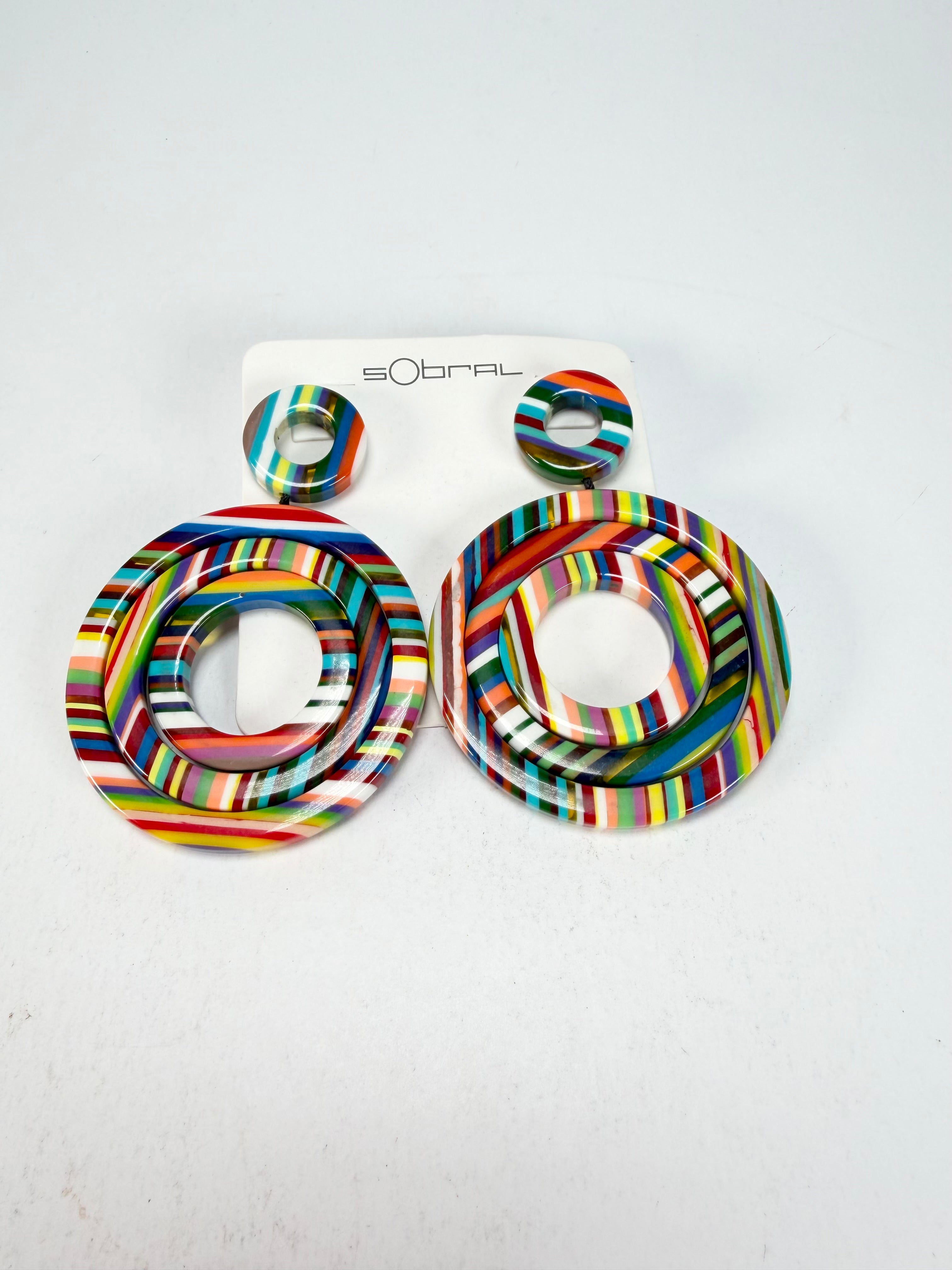 Sobral - Pop Art "Modernismo" Resin Earrings ( 004892 )