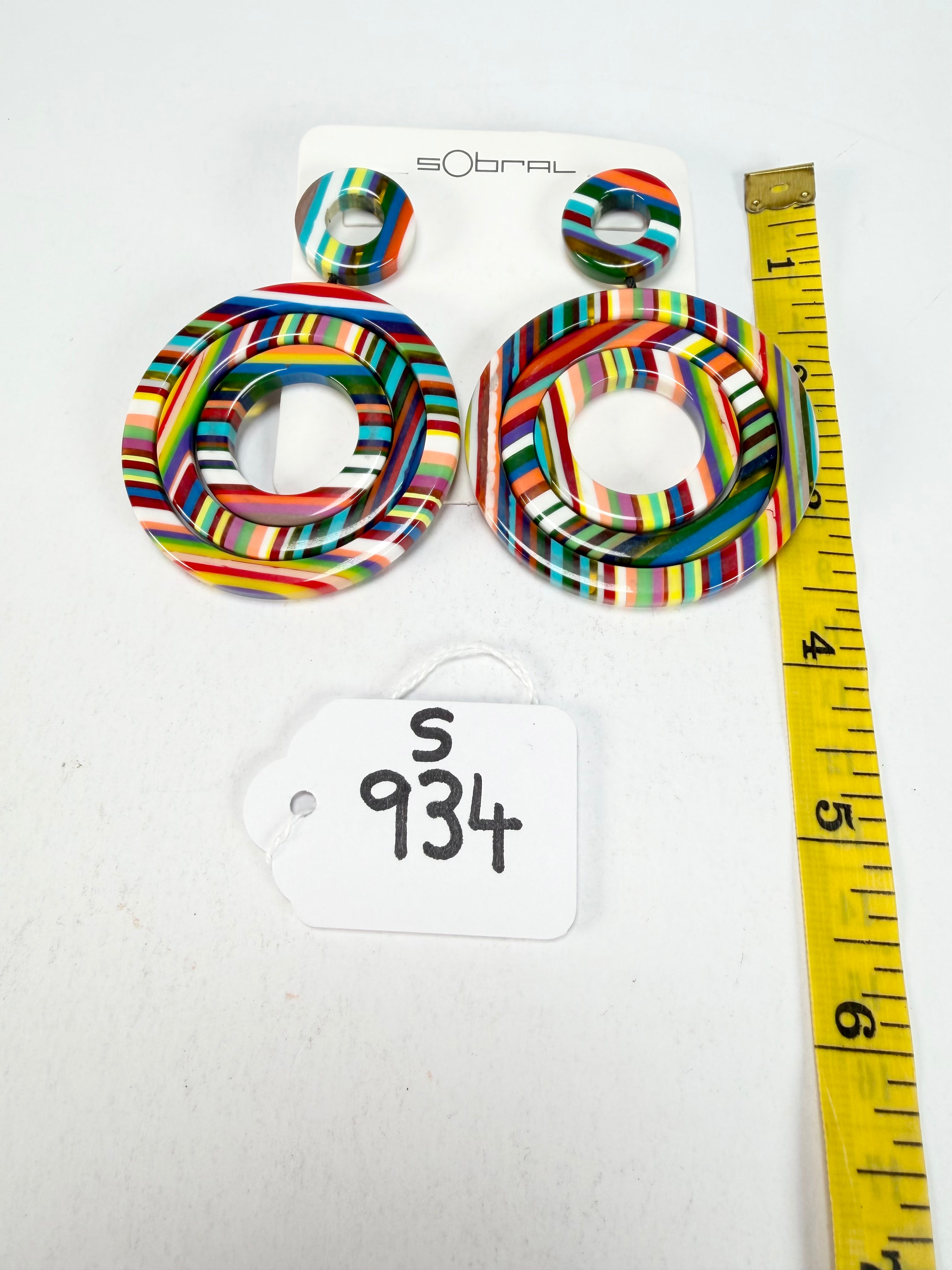 Sobral - Pop Art "Modernismo" Resin Earrings ( 004892 )