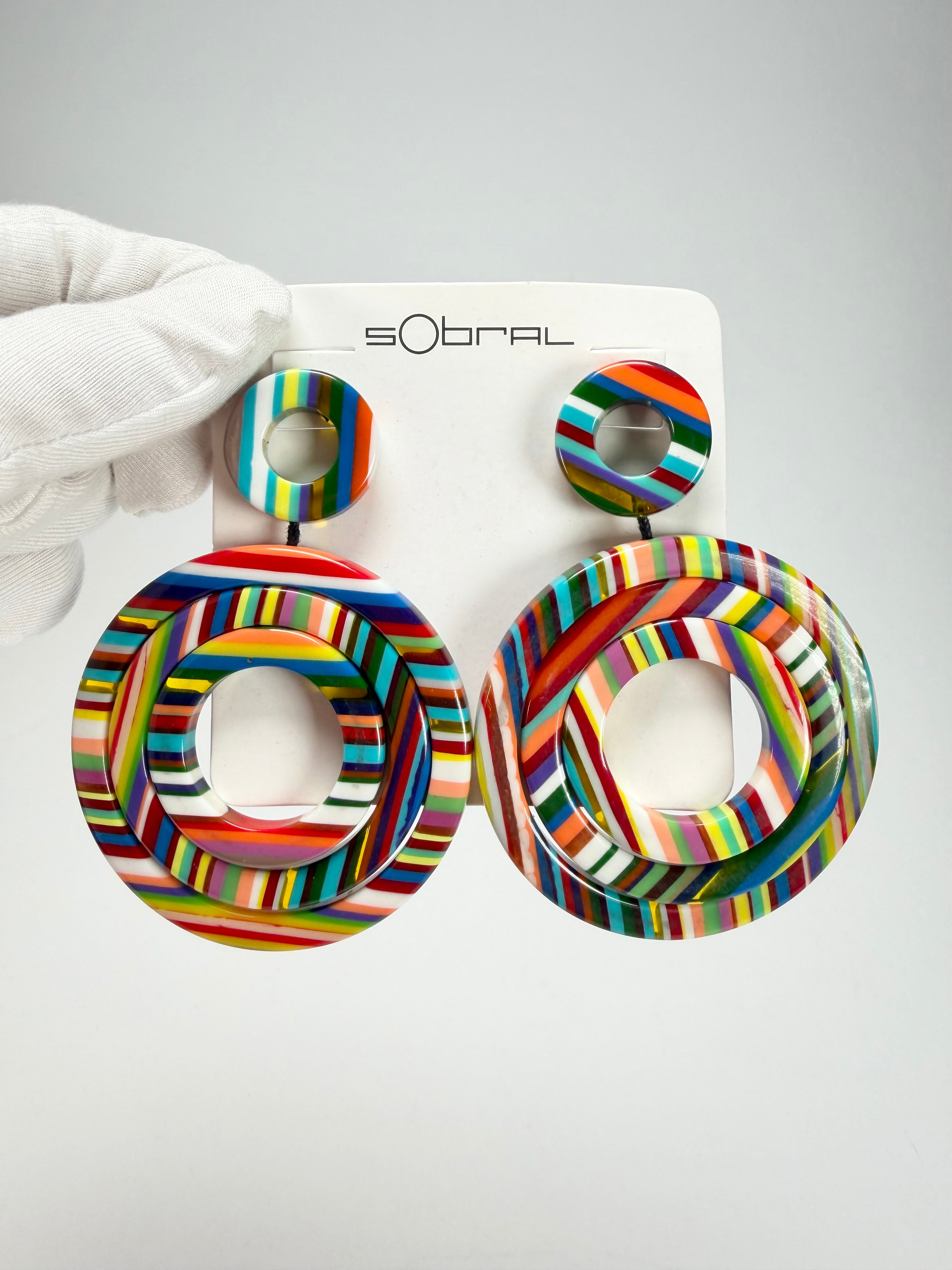 Sobral - Pop Art "Modernismo" Resin Earrings ( 004892 )