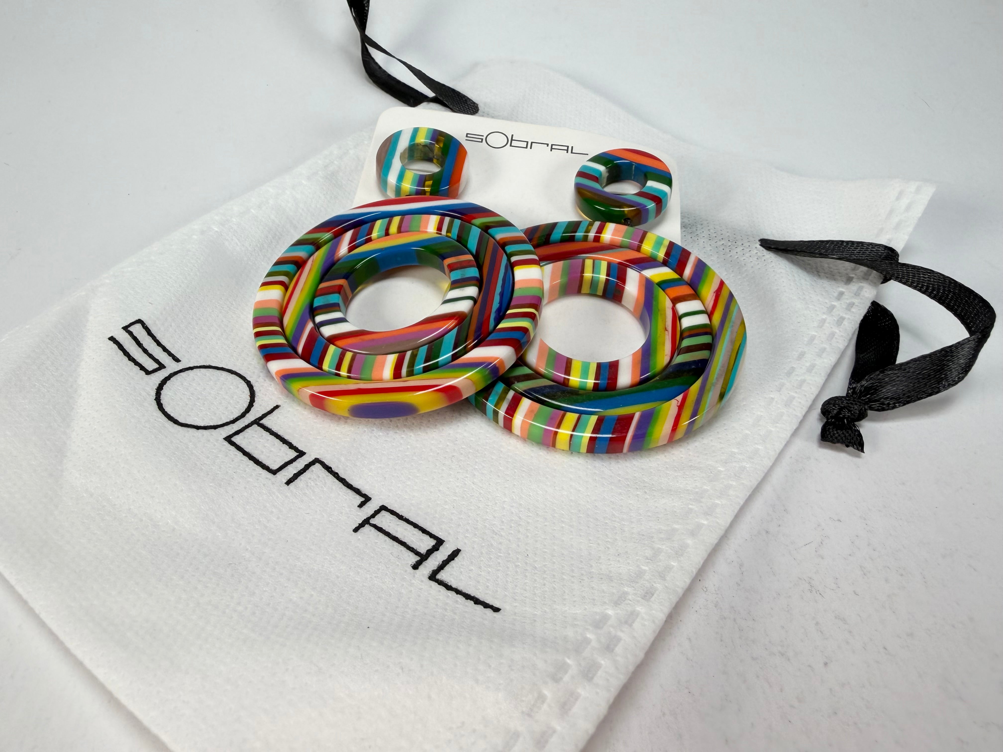 Sobral - Pop Art "Modernismo" Resin Earrings ( 004892 )