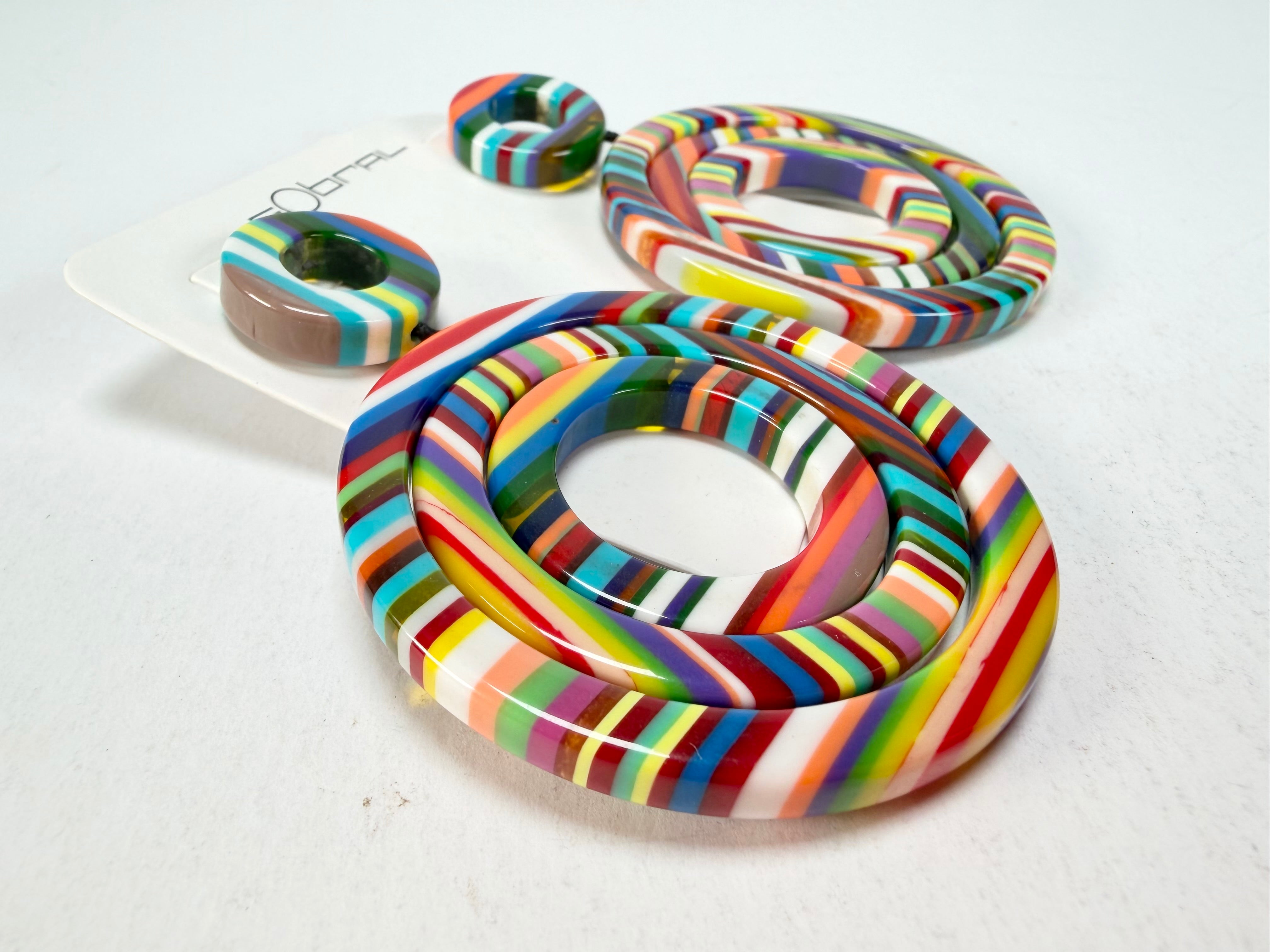 Sobral - Pop Art "Modernismo" Resin Earrings ( 004892 )