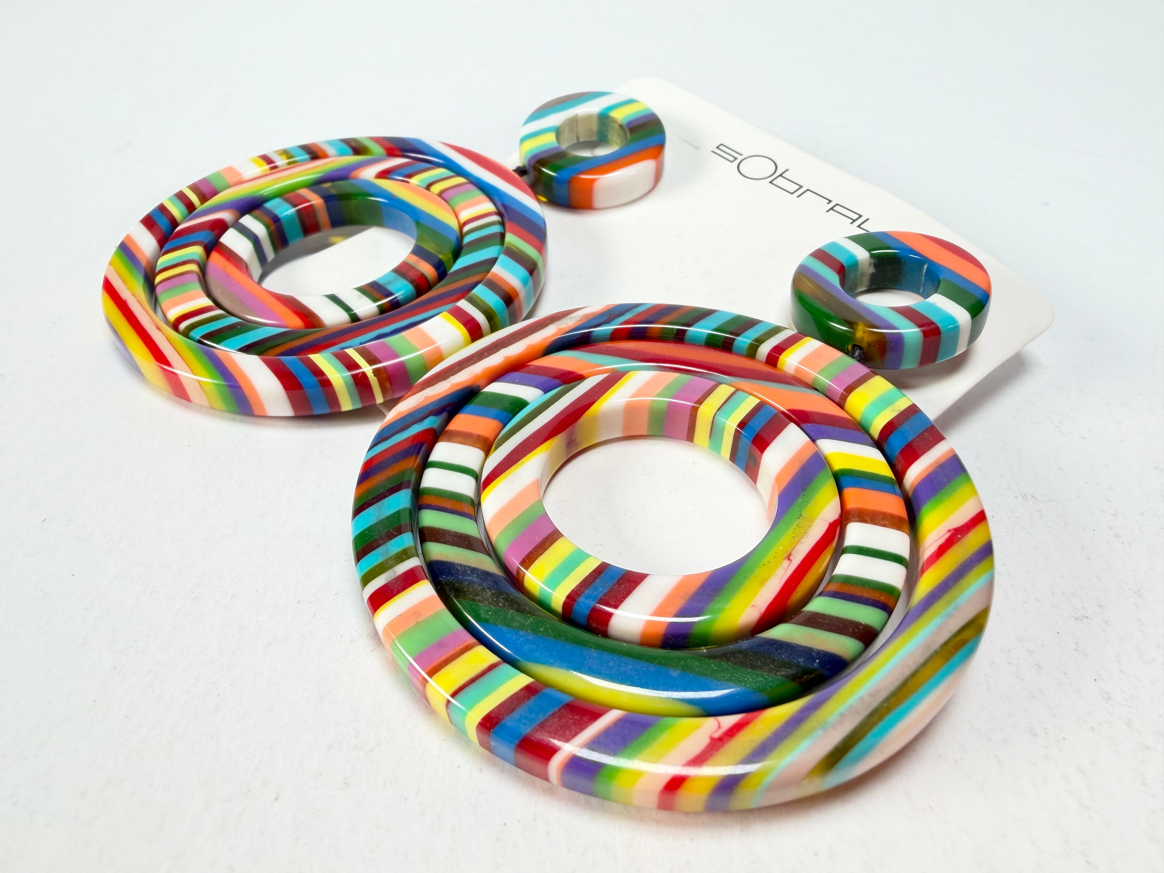 Sobral - Pop Art "Modernismo" Resin Earrings ( 004892 )