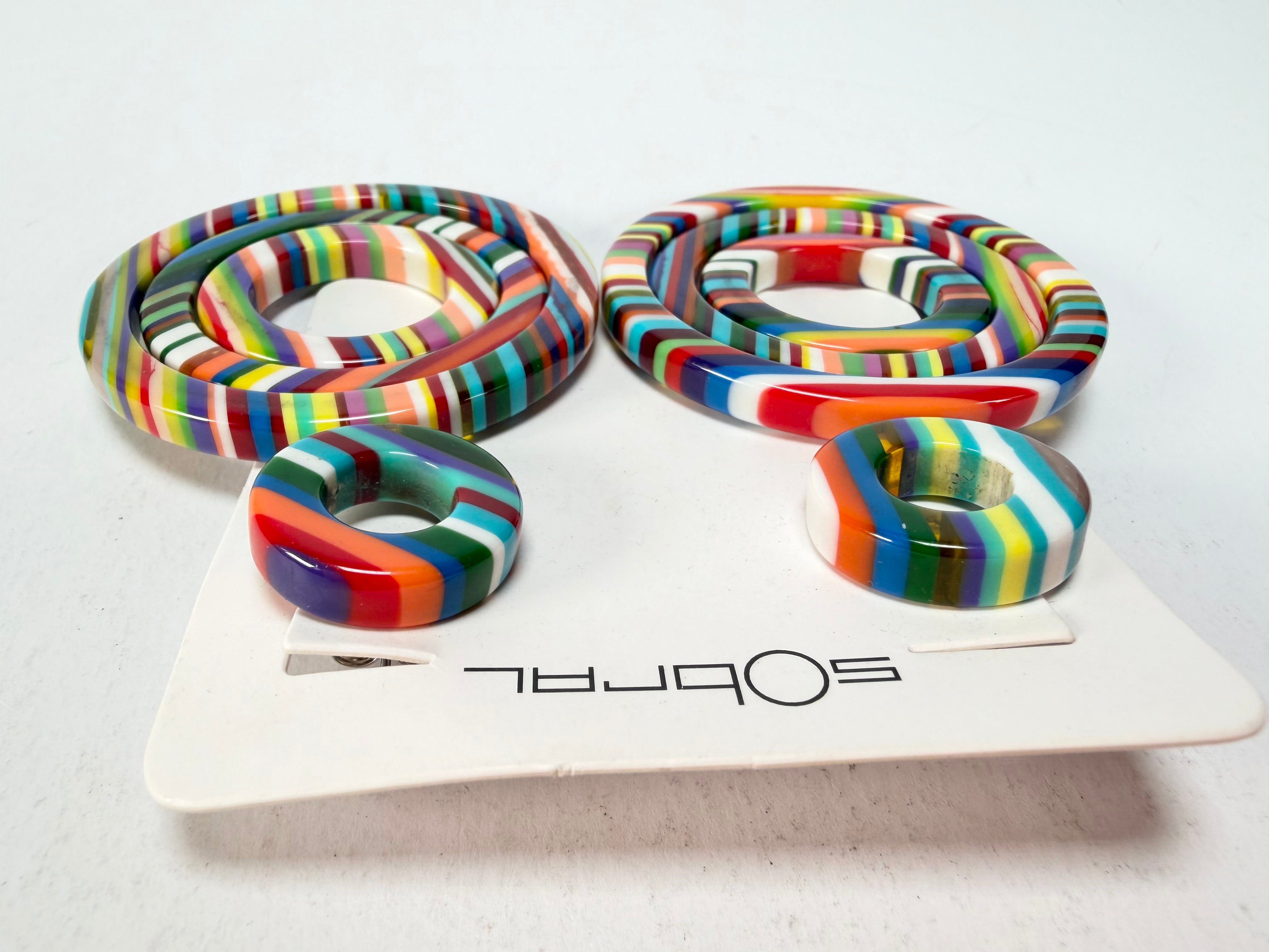Sobral - Pop Art "Modernismo" Resin Earrings ( 004892 )