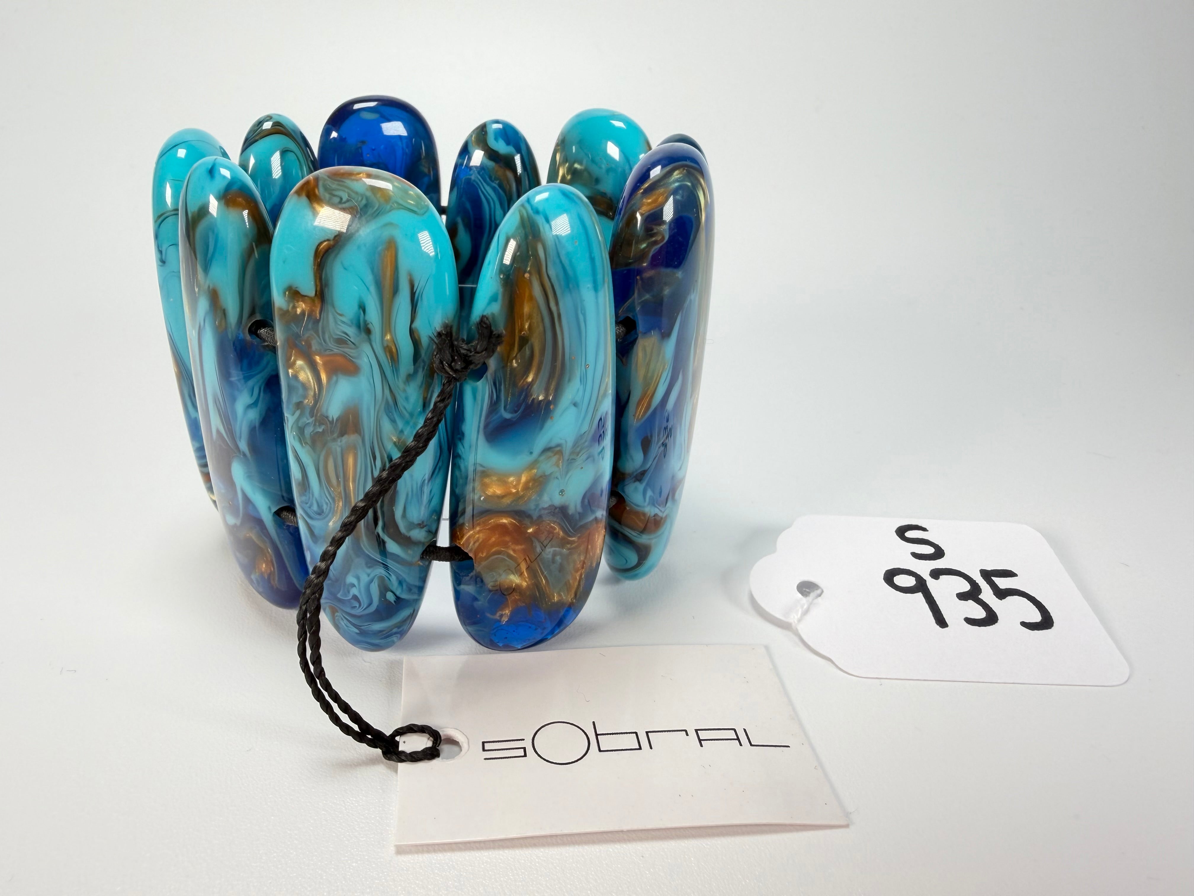Sobral - Noite Estrelada "Leaf" Elasticated Resin Bracelet ( 005520 )