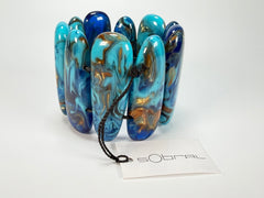Sobral - Noite Estrelada "Leaf" Elasticated Resin Bracelet ( 005520 )