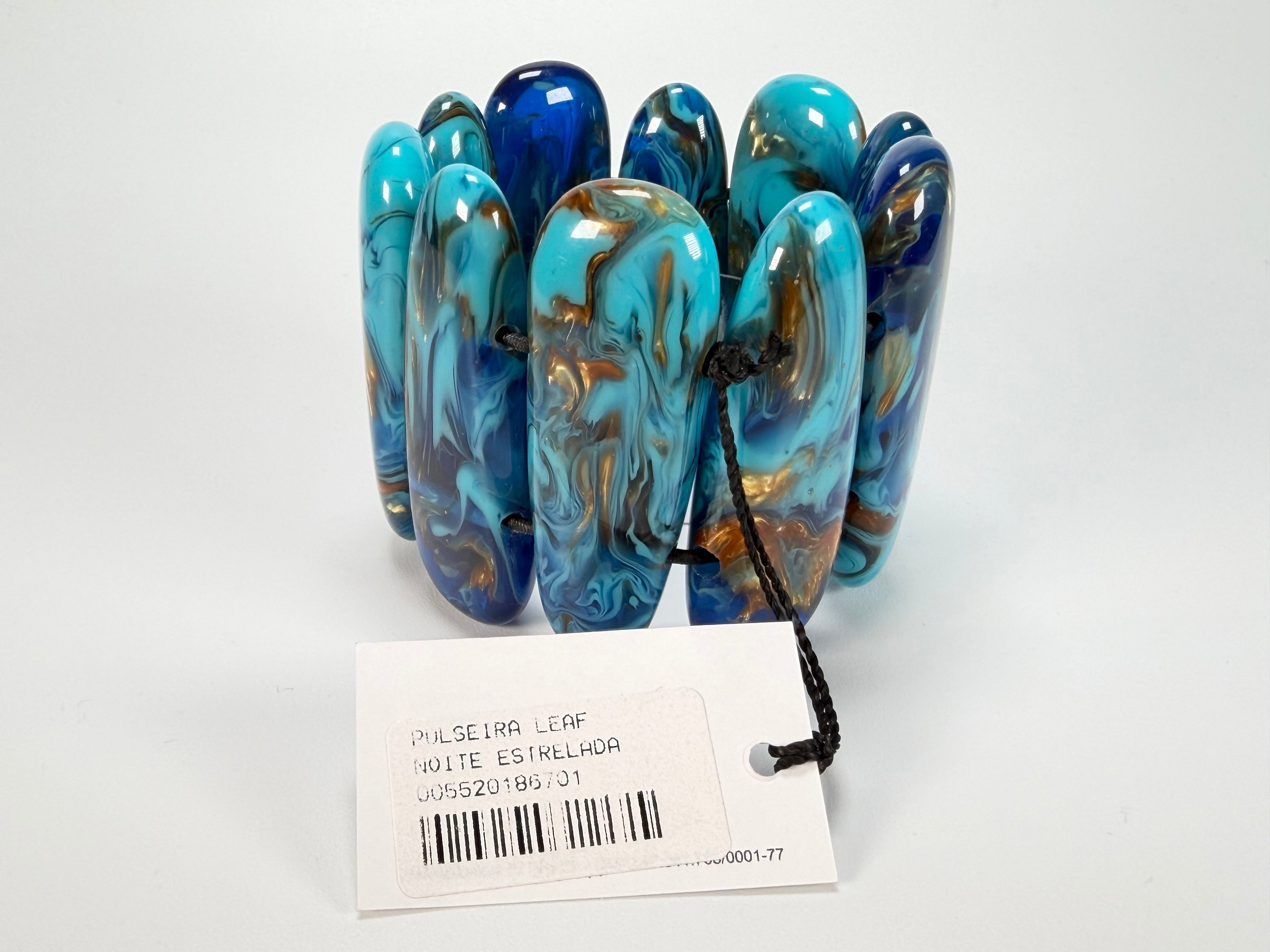 Sobral - Noite Estrelada "Leaf" Elasticated Resin Bracelet ( 005520 )