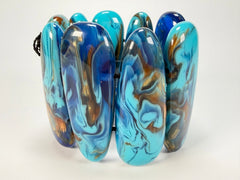 Sobral - Noite Estrelada "Leaf" Elasticated Resin Bracelet ( 005520 )
