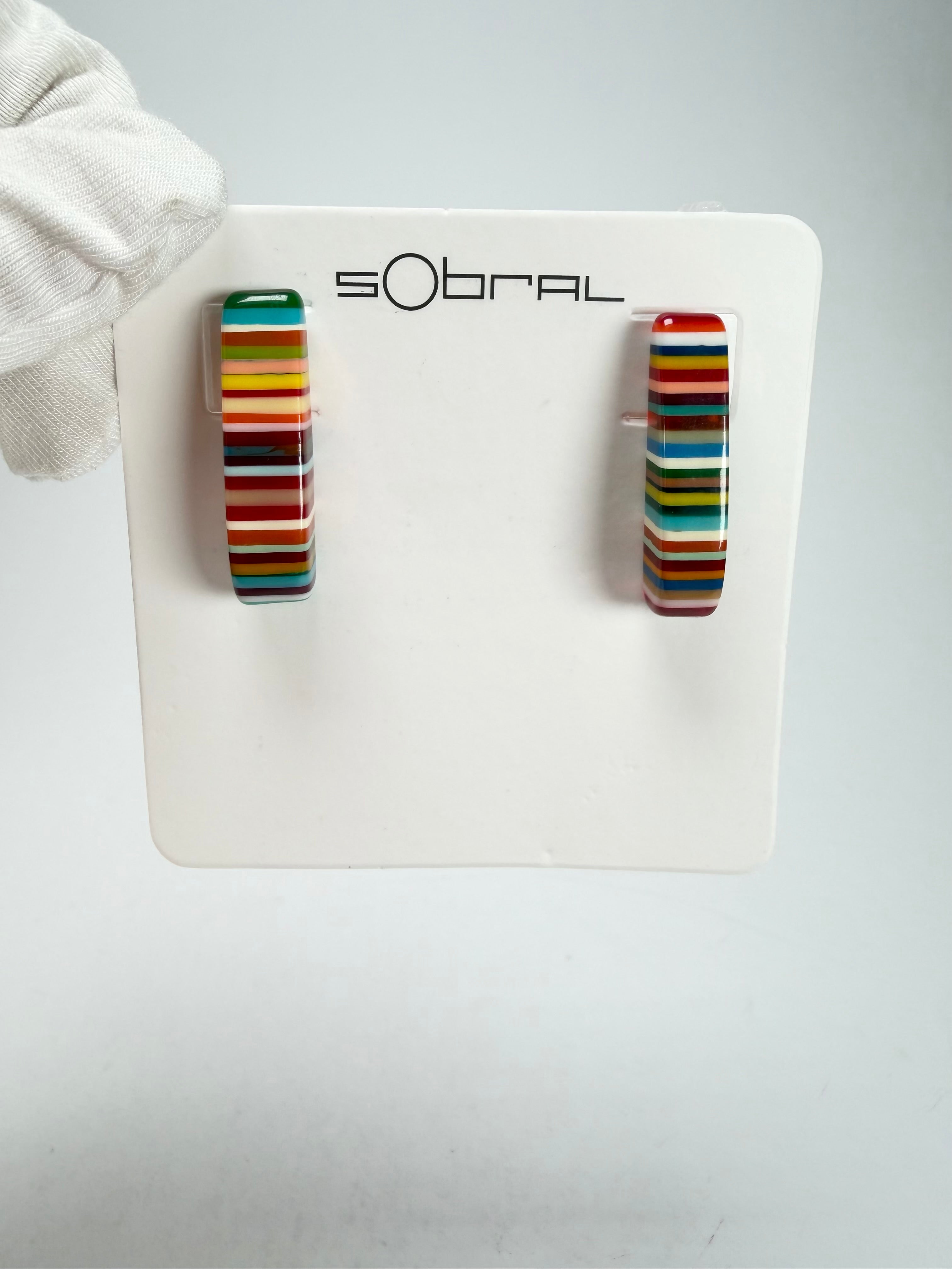 Sobral - Pop Art "Guarani" Resin Earrings ( 004858 )