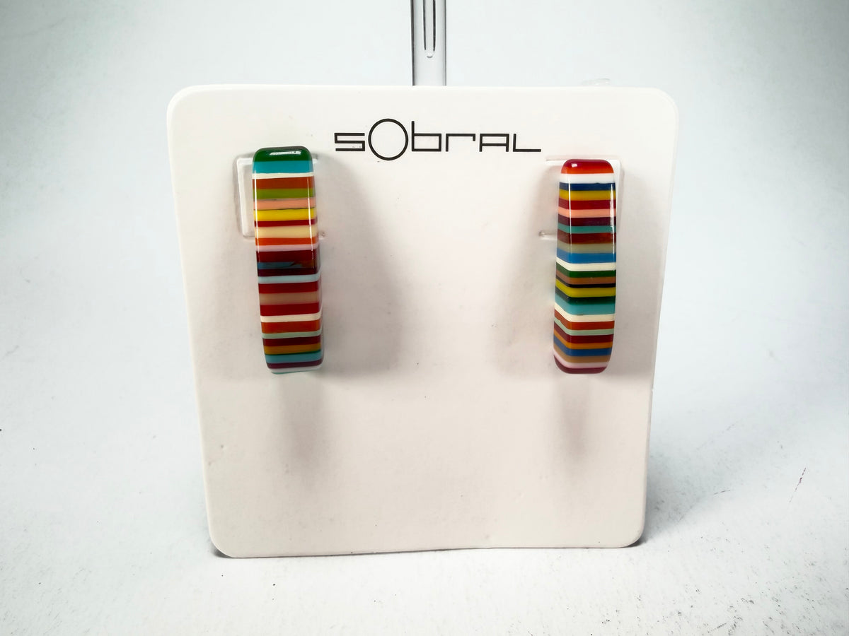 Sobral - Pop Art "Guarani" Resin Earrings ( 004858 )