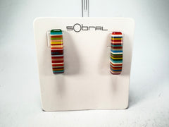 Sobral - Pop Art "Guarani" Resin Earrings ( 004858 )