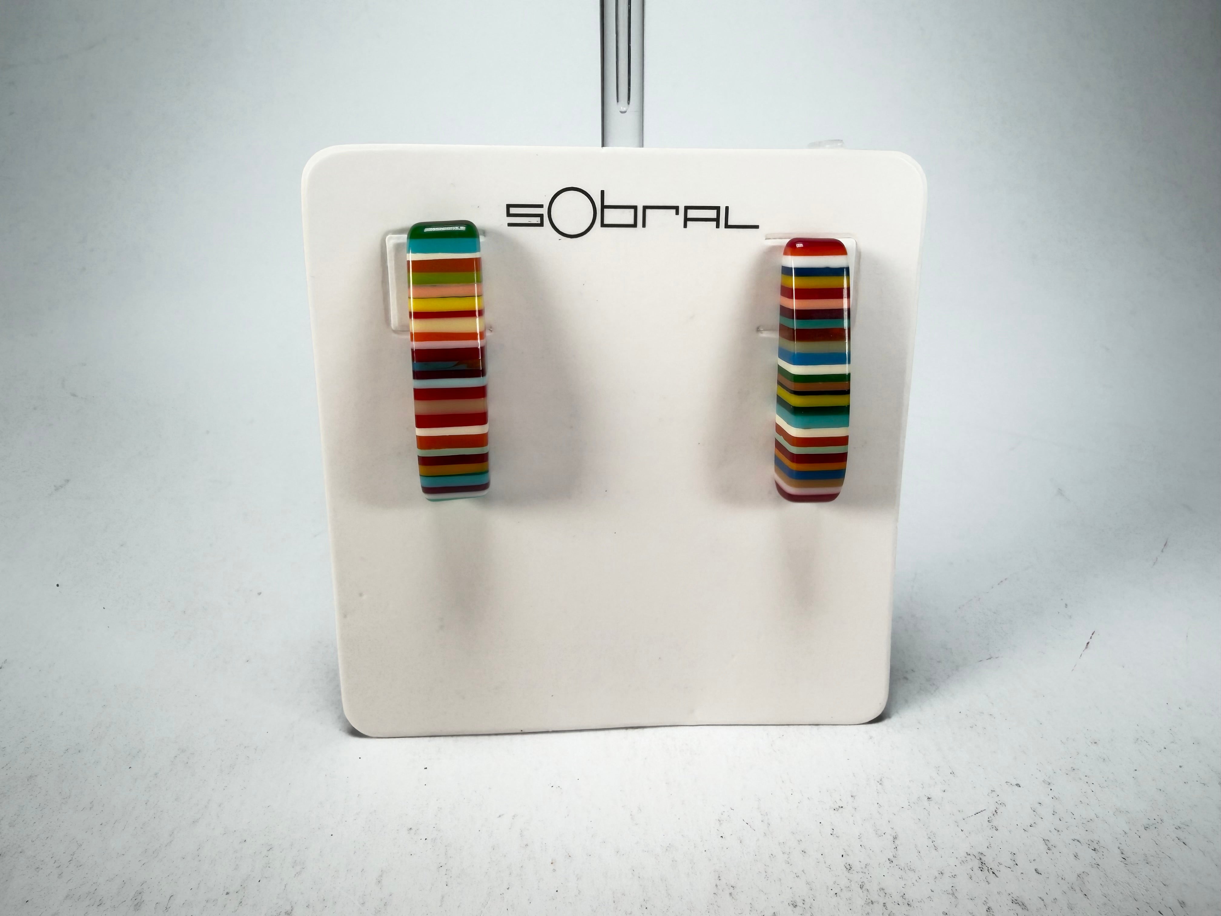 Sobral - Pop Art "Guarani" Resin Earrings ( 004858 )