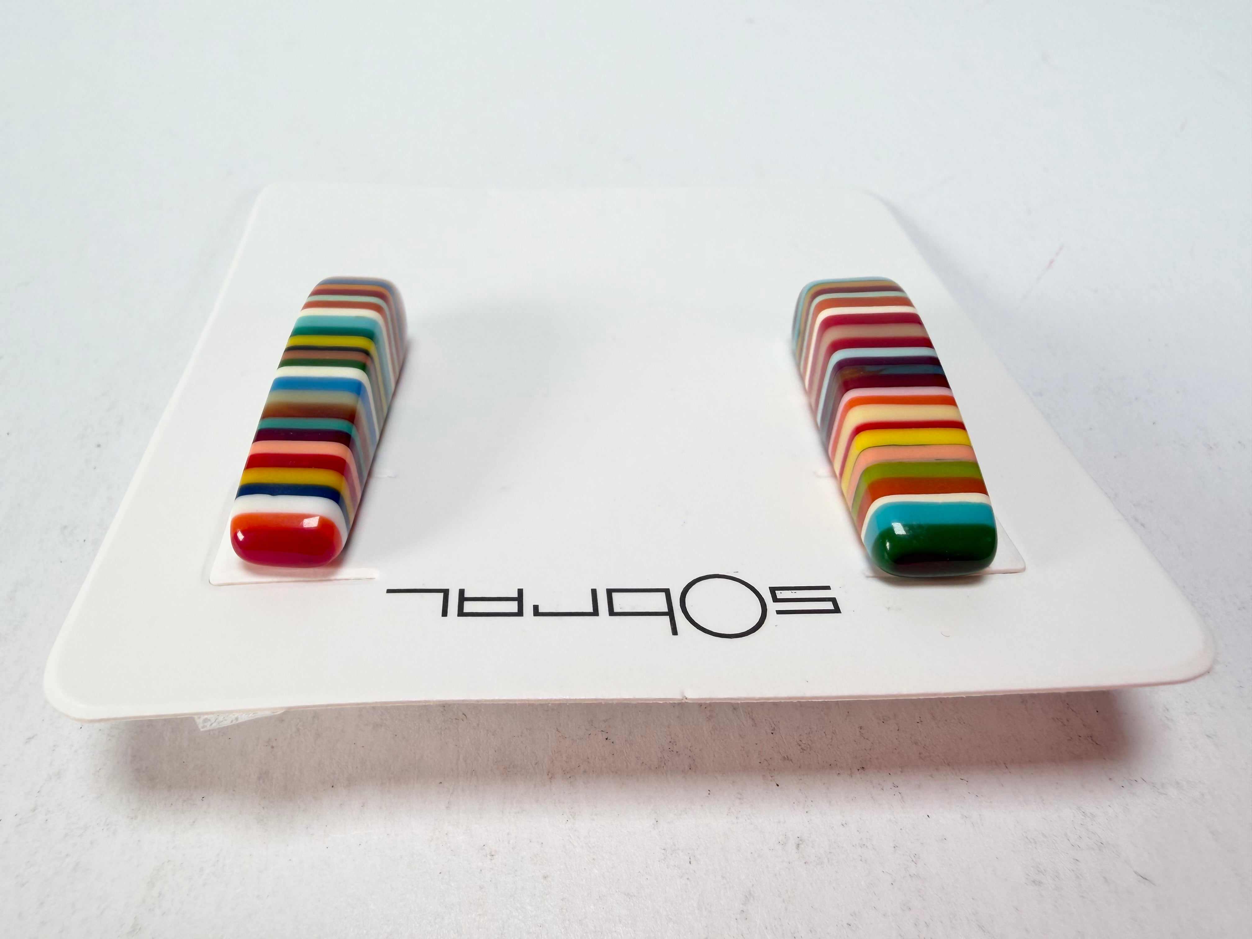 Sobral - Pop Art "Guarani" Resin Earrings ( 004858 )