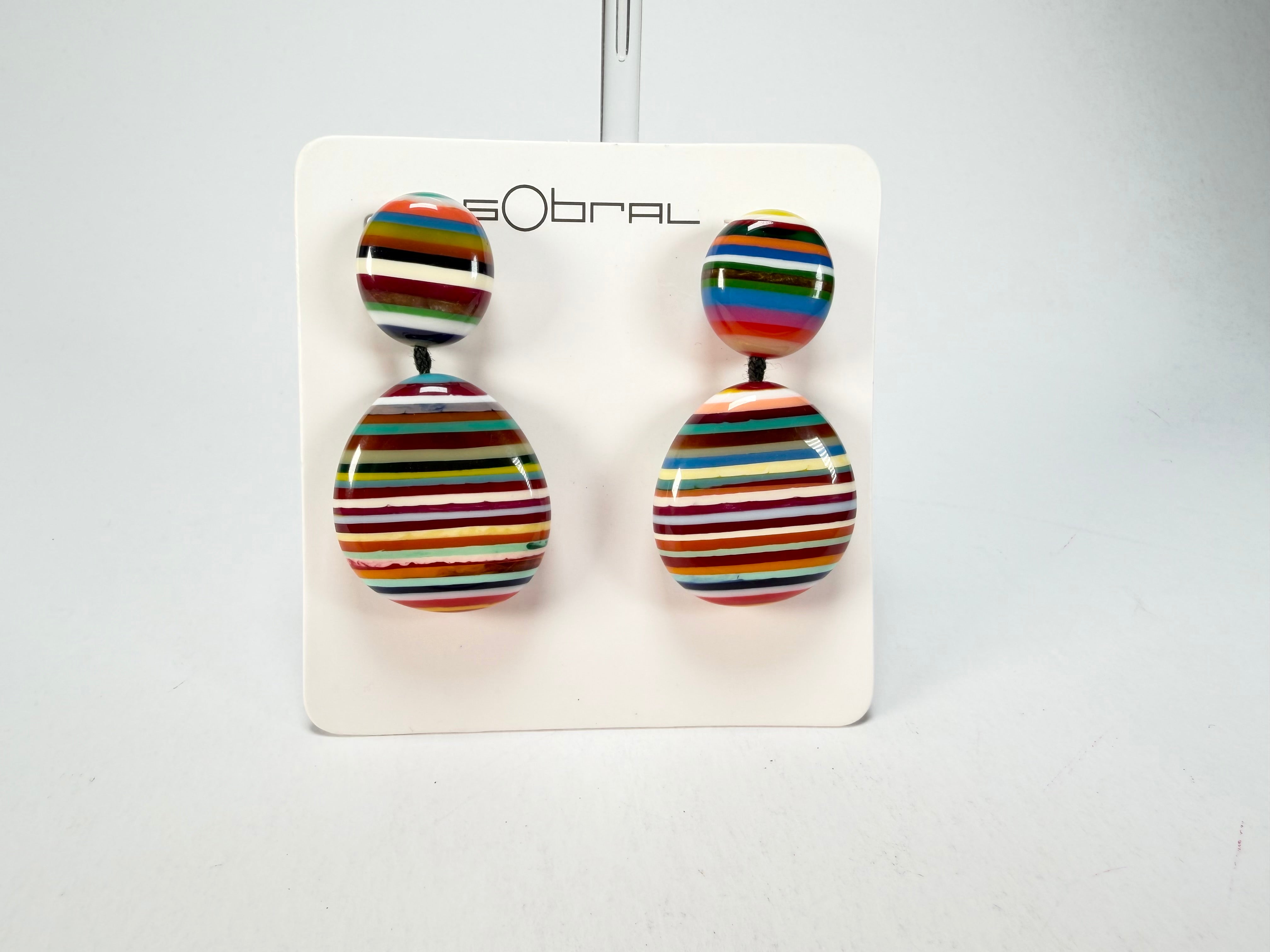 Sobral - Pop Art "Moni " Resin Earrings ( 004904 )