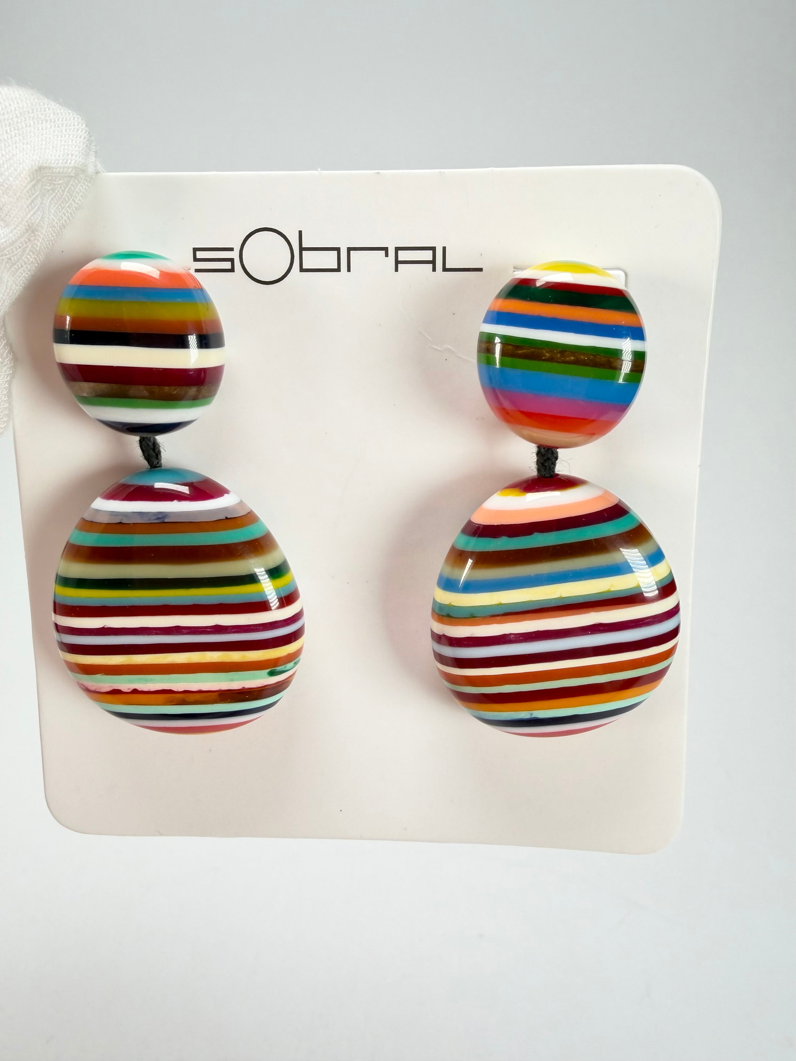 Sobral - Pop Art "Moni " Resin Earrings ( 004904 )