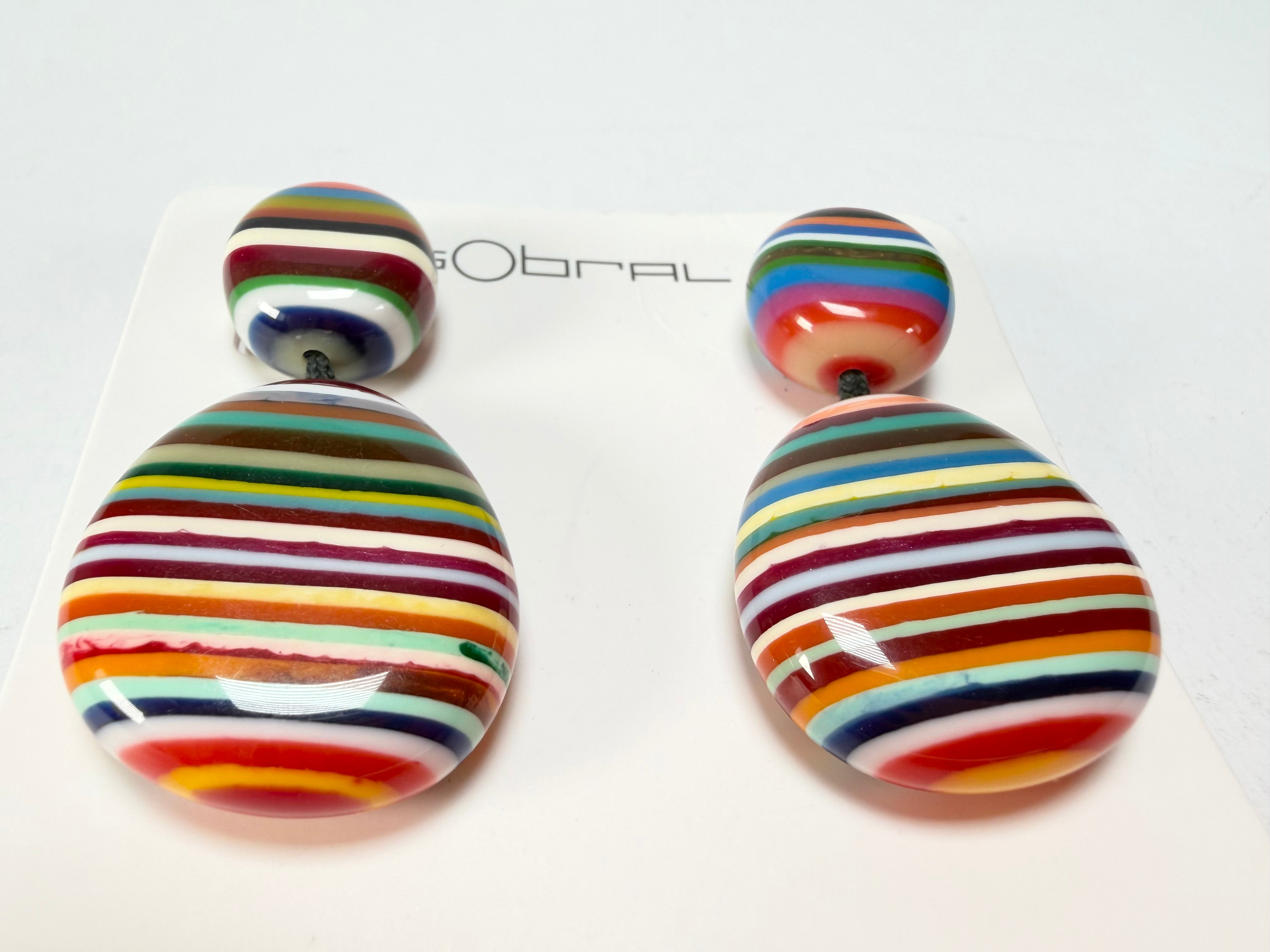 Sobral - Pop Art "Moni " Resin Earrings ( 004904 )