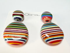 Sobral - Pop Art "Moni " Resin Earrings ( 004904 )