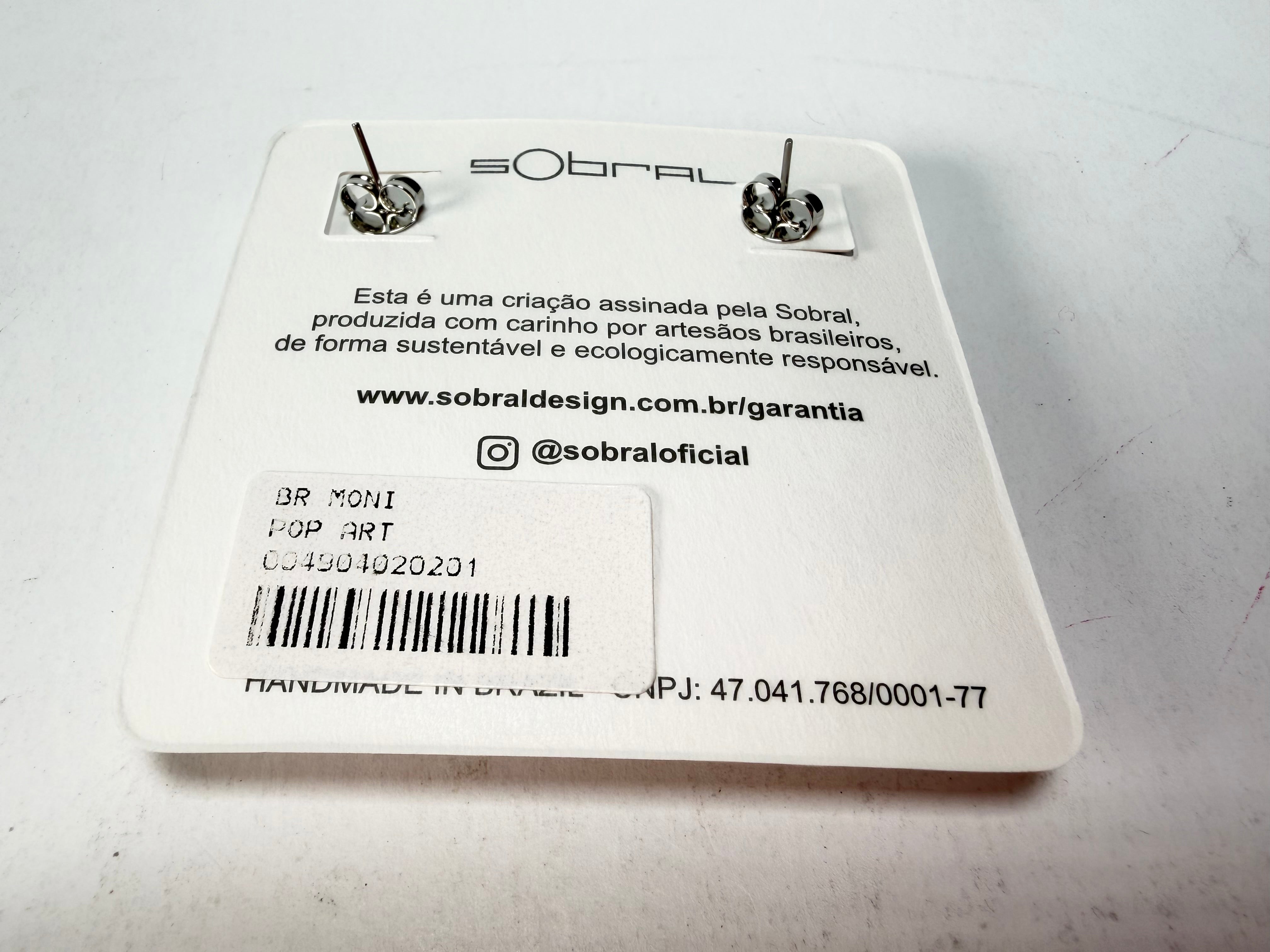 Sobral - Pop Art "Moni " Resin Earrings ( 004904 )