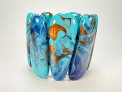 Sobral - Noite Estrelada "Leaf" Elasticated Resin Bracelet ( 005520 )