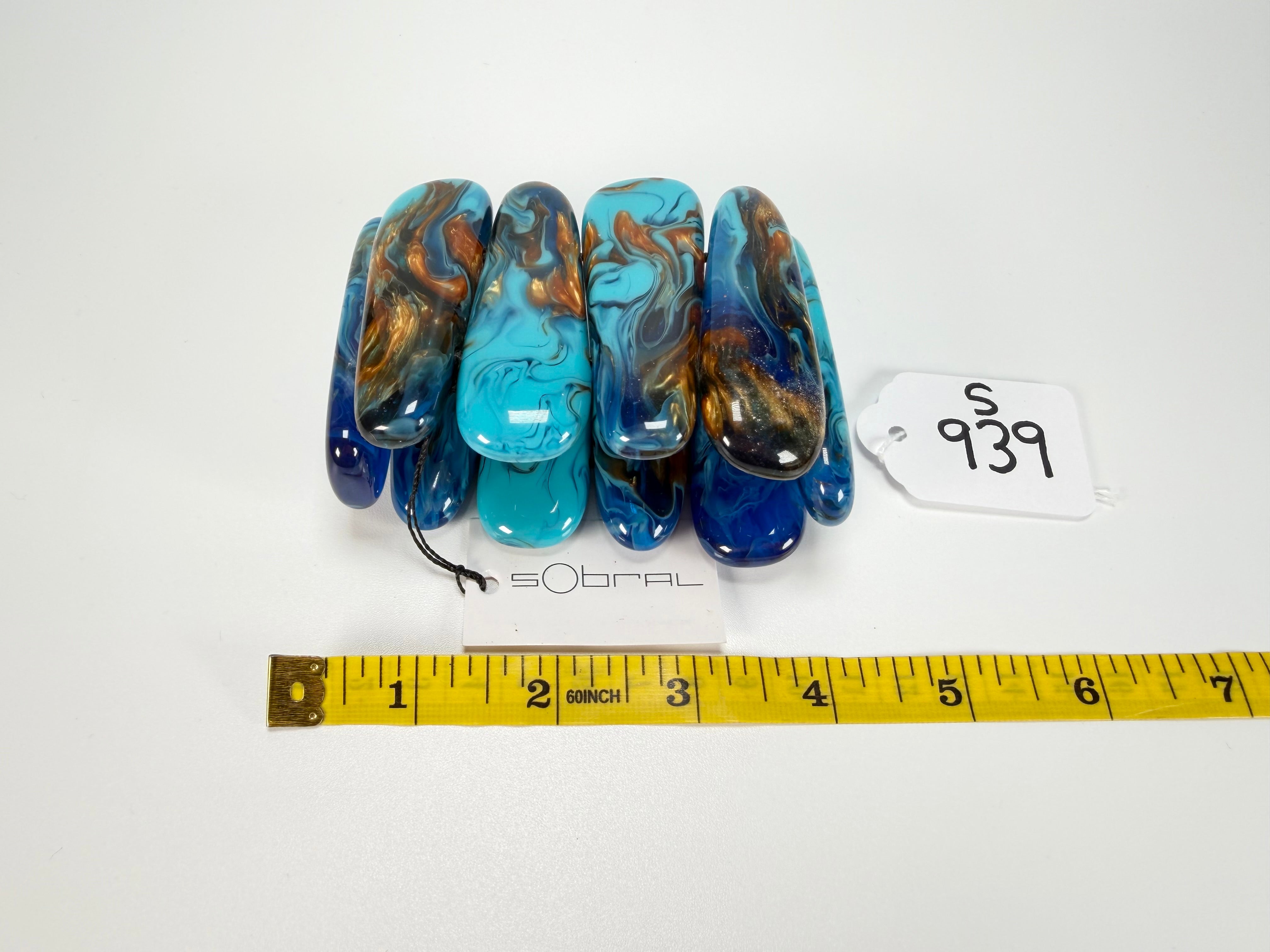 Sobral - Noite Estrelada "Leaf" Elasticated Resin Bracelet ( 005520 )