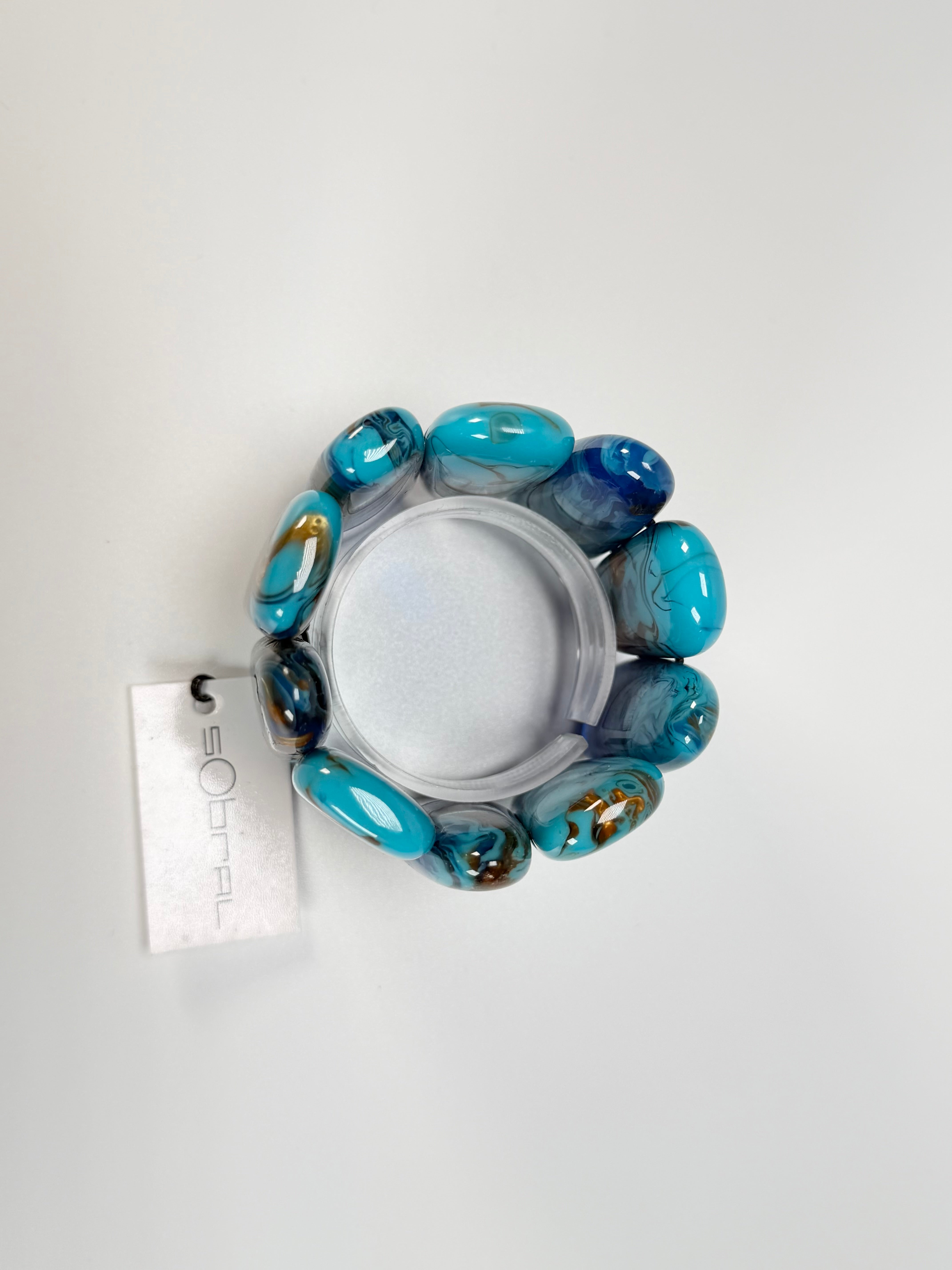 Sobral - Noite Estrelada "Leaf" Elasticated Resin Bracelet ( 005520 )