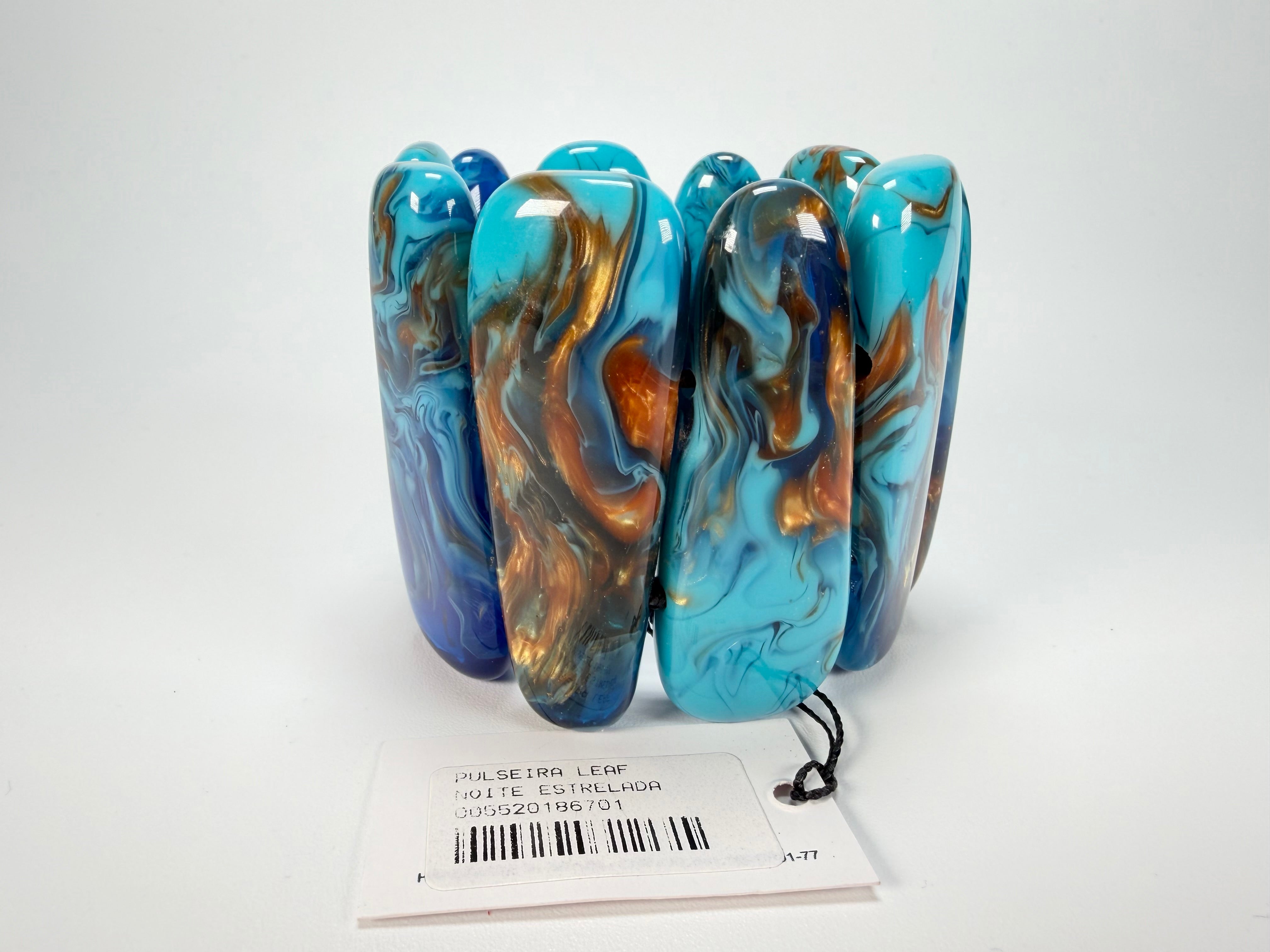 Sobral - Noite Estrelada "Leaf" Elasticated Resin Bracelet ( 005520 )