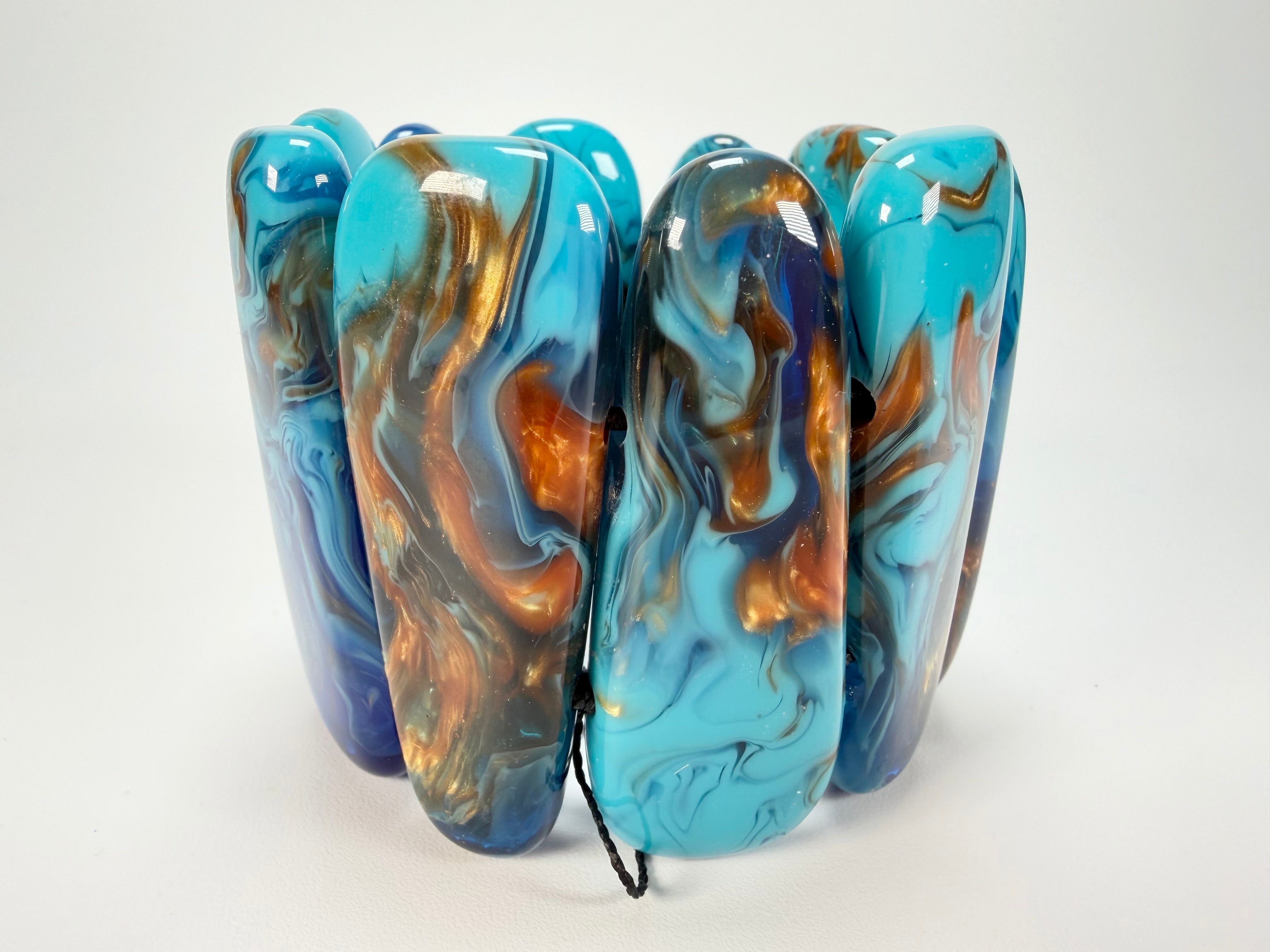 Sobral - Noite Estrelada "Leaf" Elasticated Resin Bracelet ( 005520 )