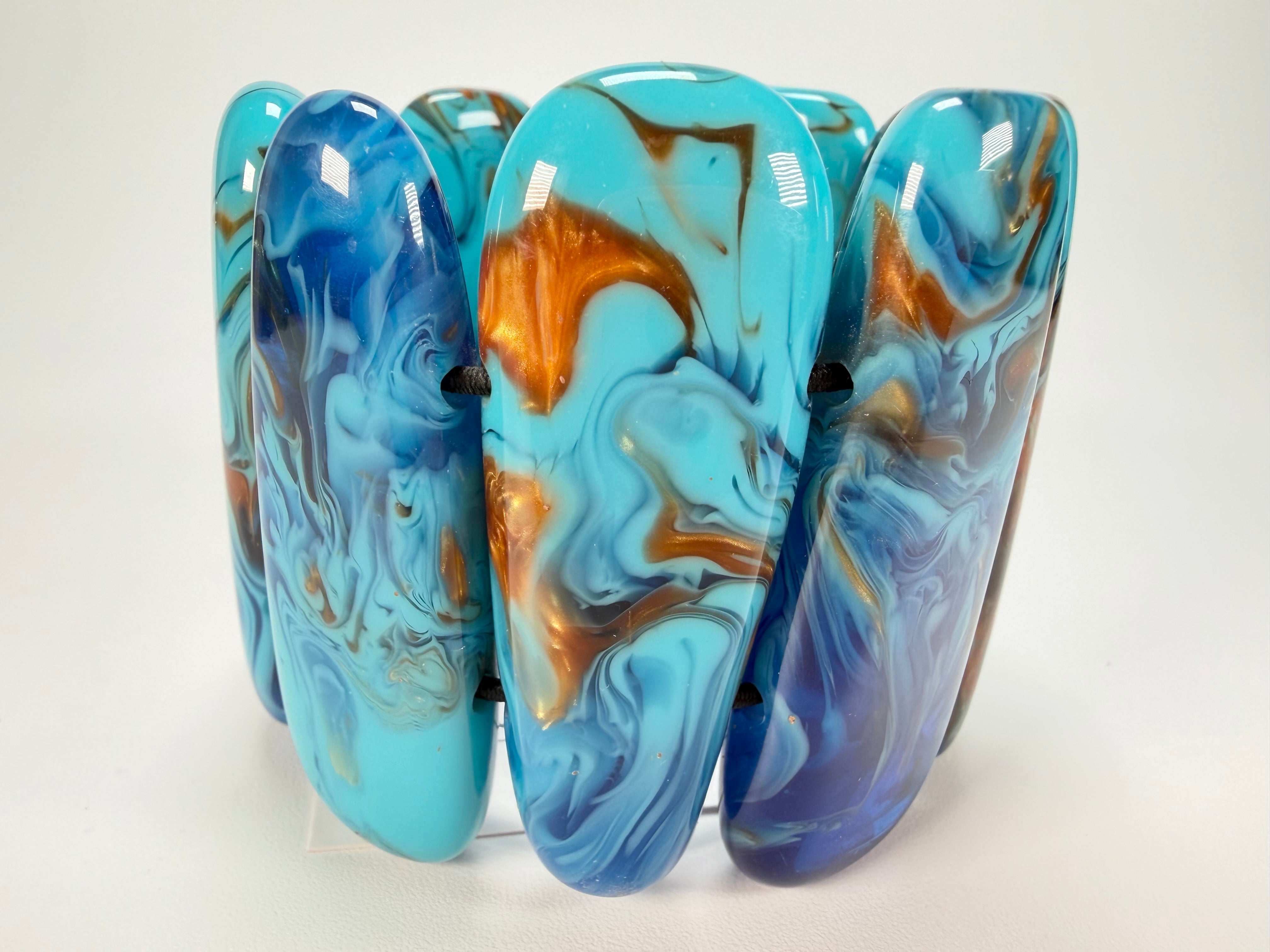 Sobral - Noite Estrelada "Leaf" Elasticated Resin Bracelet ( 005520 )
