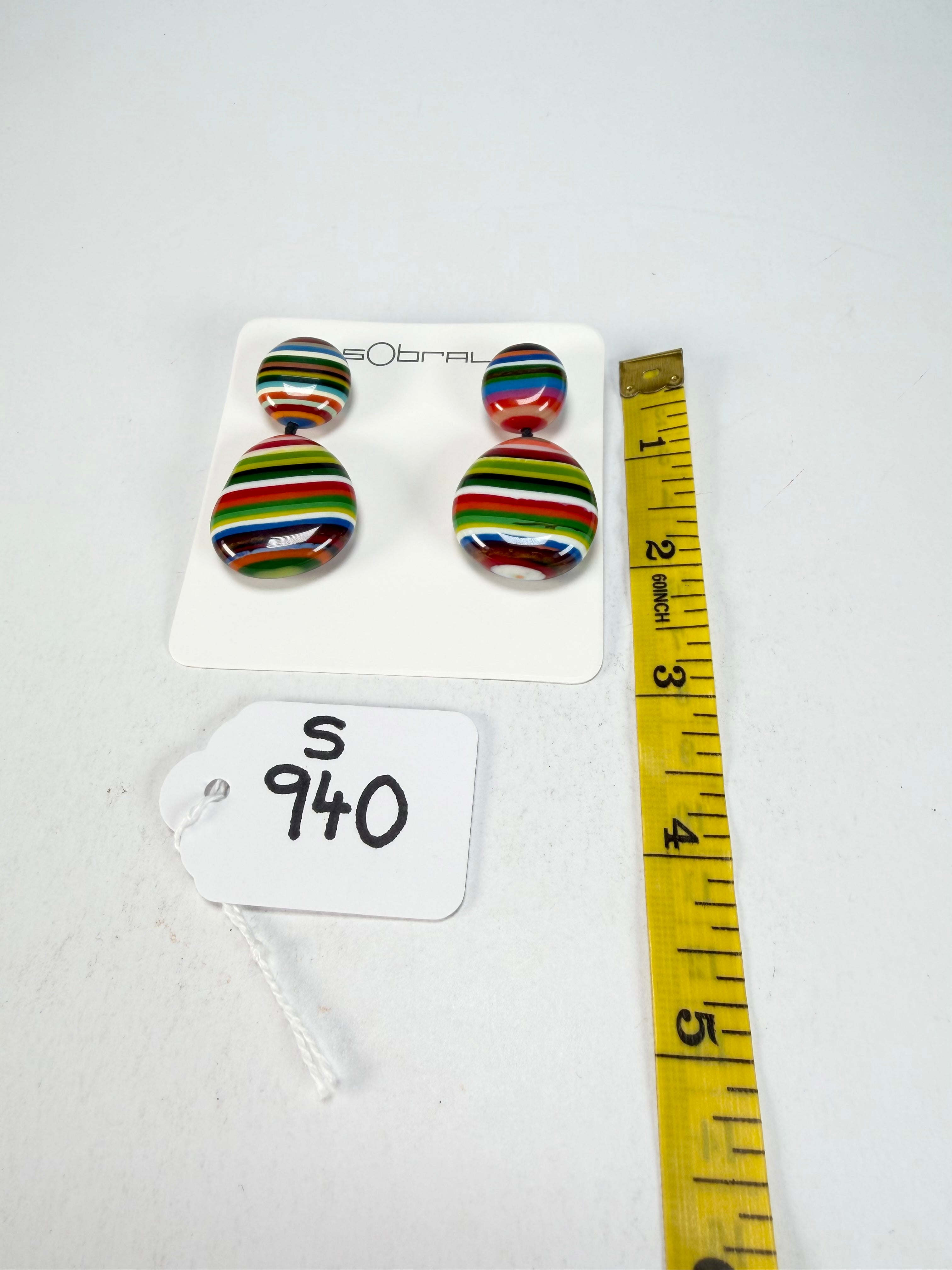 Sobral - Pop Art "Moni " Resin Earrings ( 004904 )
