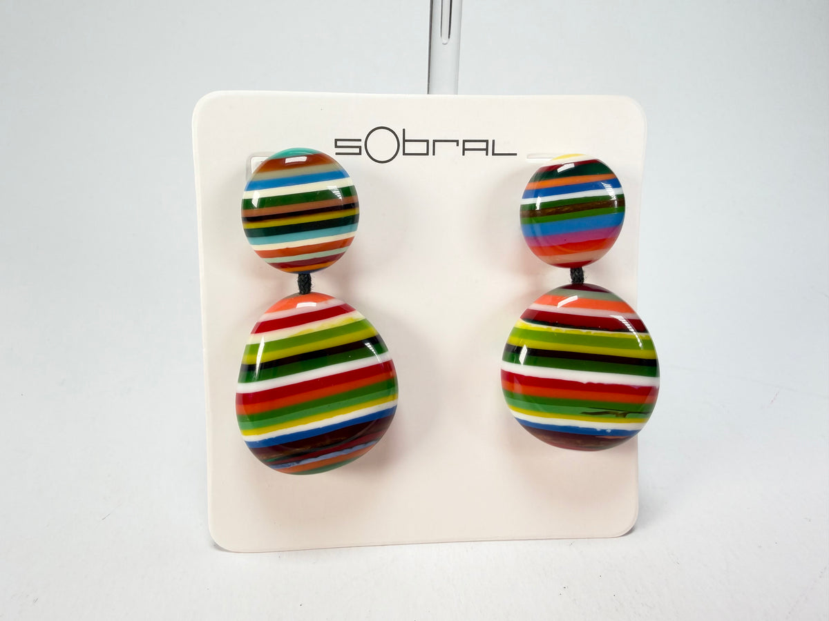 Sobral - Pop Art "Moni " Resin Earrings ( 004904 )