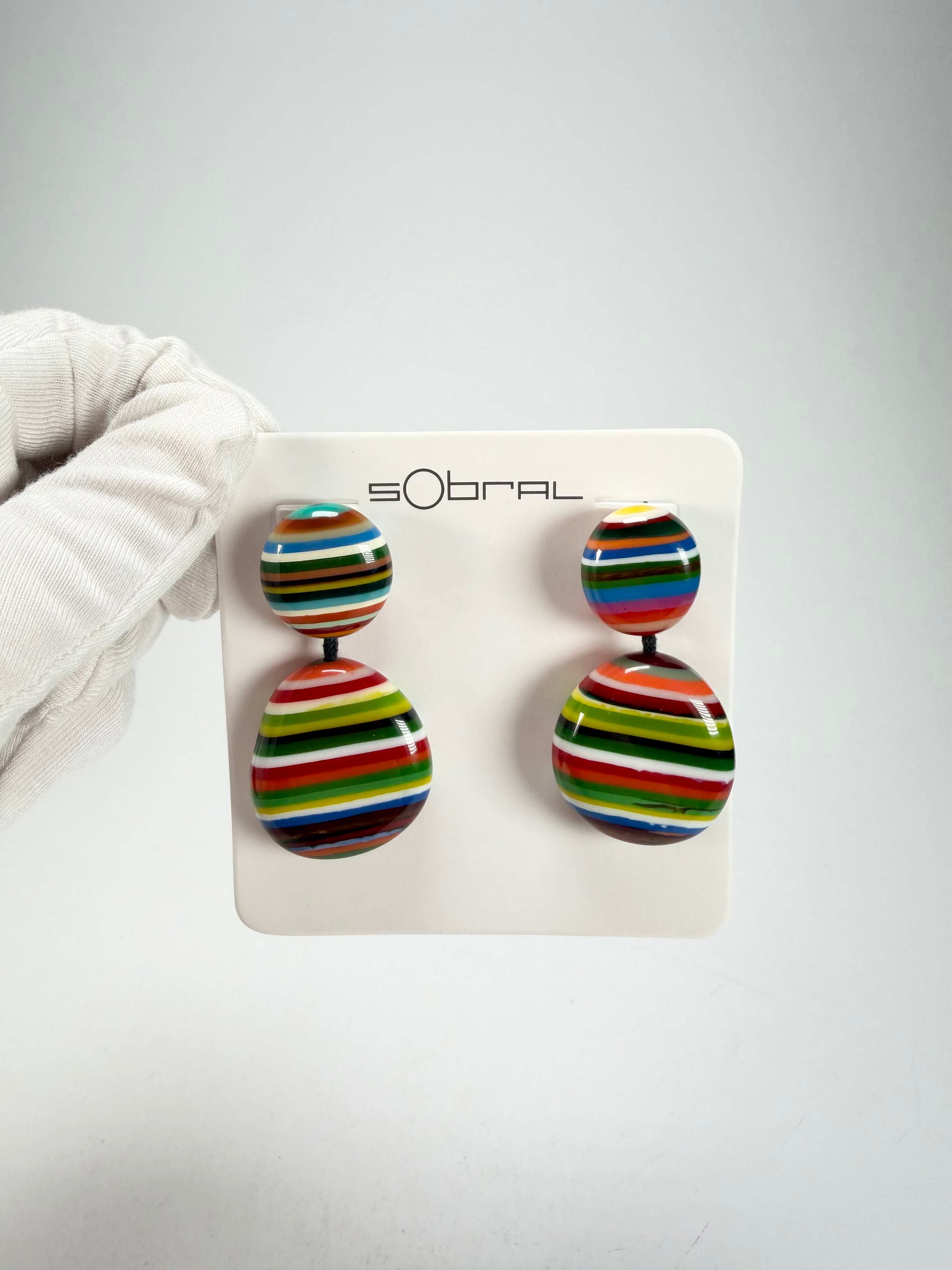 Sobral - Pop Art "Moni " Resin Earrings ( 004904 )