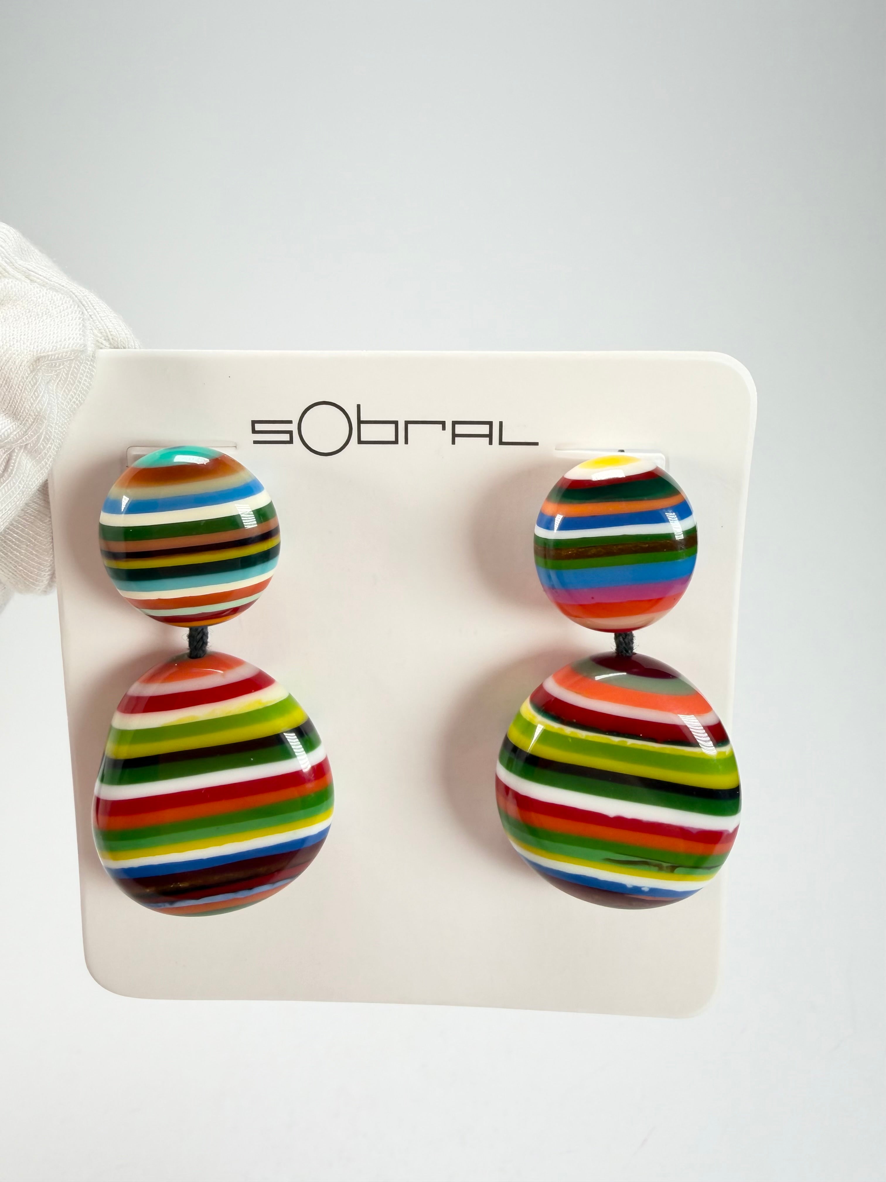 Sobral - Pop Art "Moni " Resin Earrings ( 004904 )
