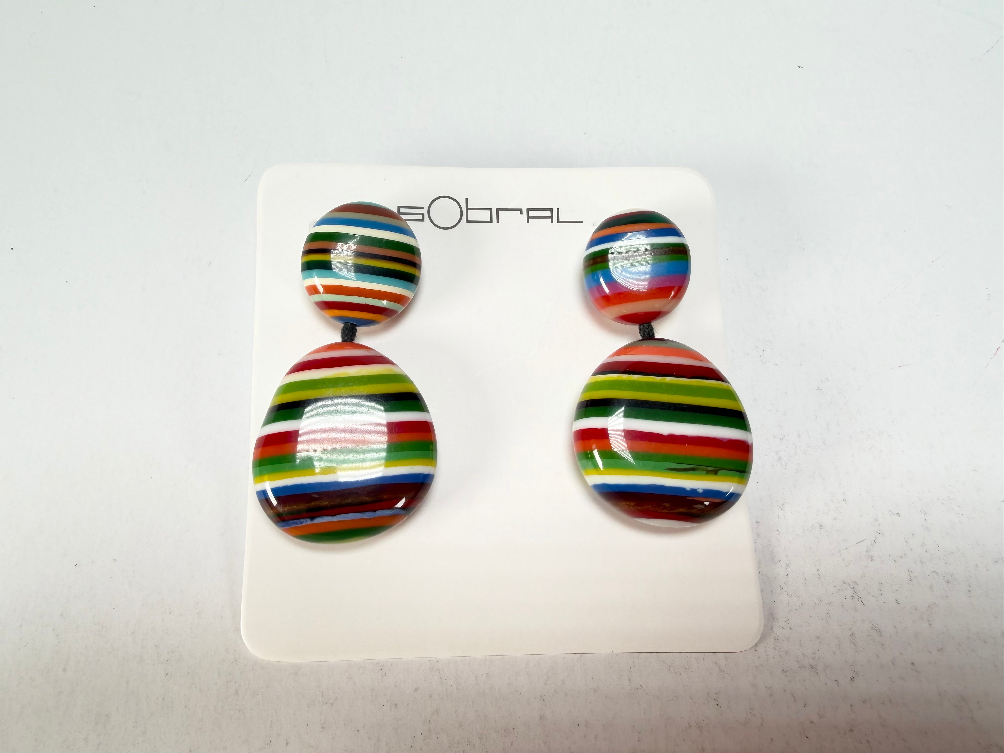 Sobral - Pop Art "Moni " Resin Earrings ( 004904 )