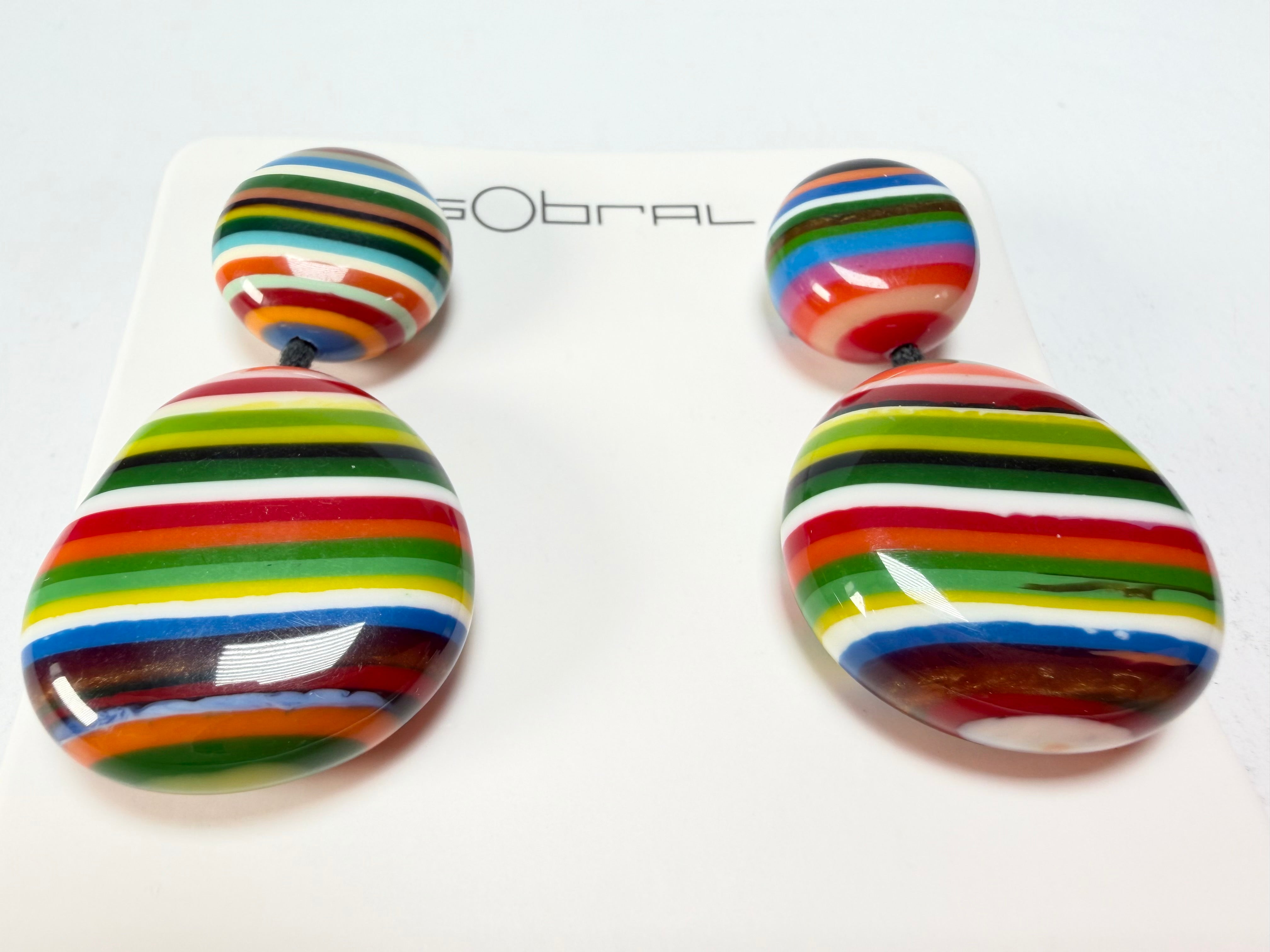 Sobral - Pop Art "Moni " Resin Earrings ( 004904 )