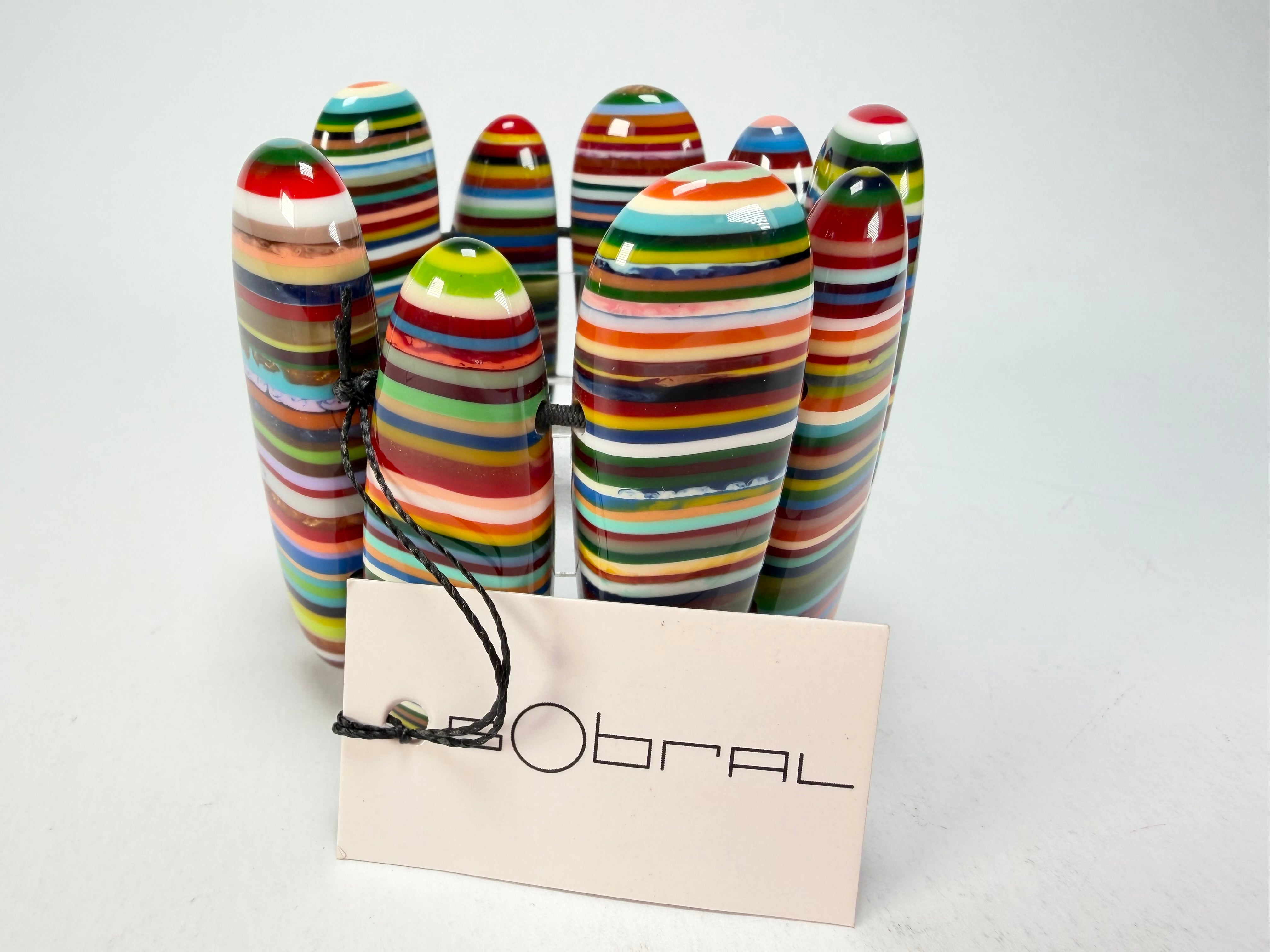 Sobral - Pop Art "Leaf" Elasticated Resin Bracelet ( 005520 )
