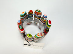 Sobral - Pop Art "Leaf" Elasticated Resin Bracelet ( 005520 )