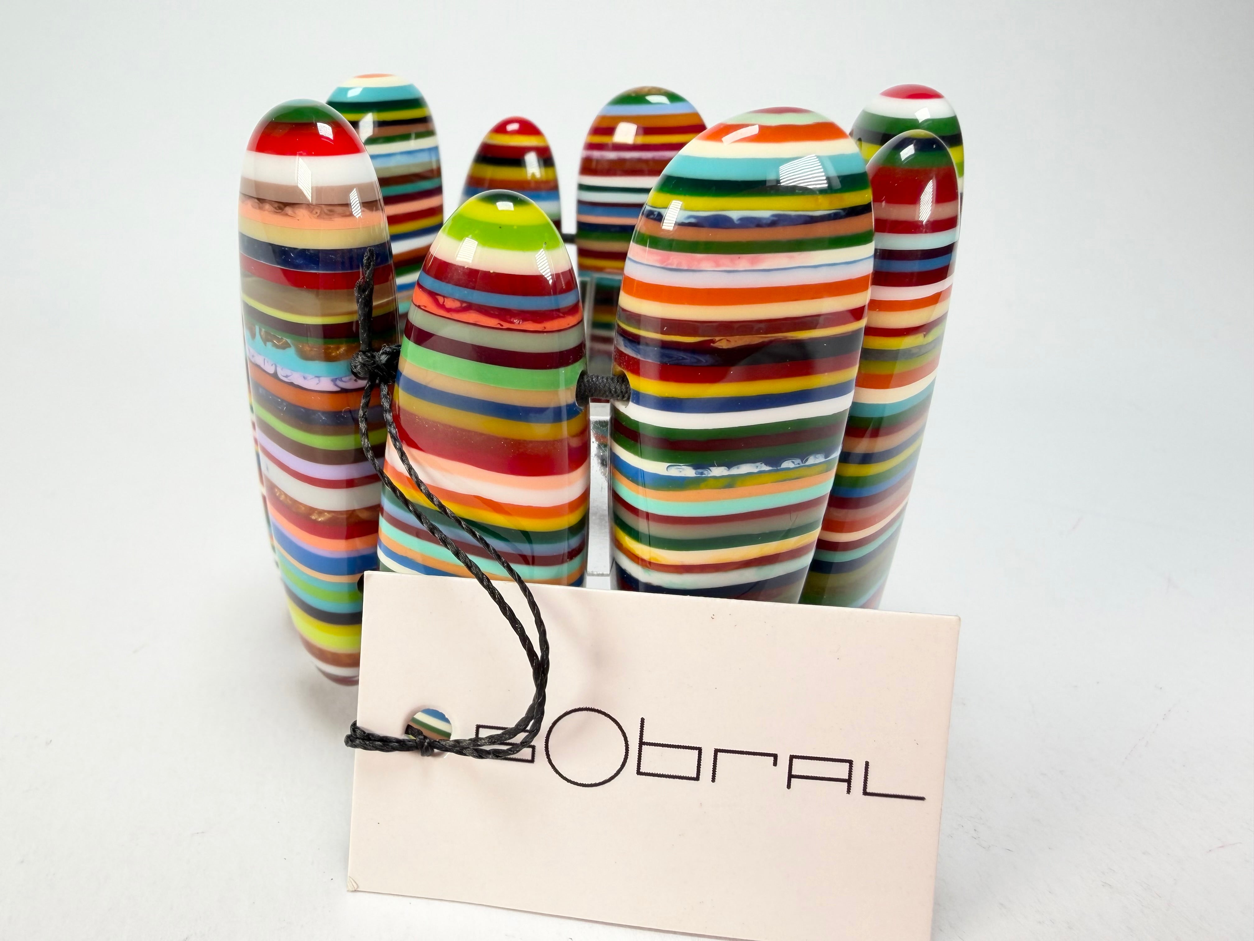 Sobral - Pop Art "Leaf" Elasticated Resin Bracelet ( 005520 )