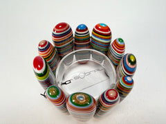 Sobral - Pop Art "Leaf" Elasticated Resin Bracelet ( 005520 )