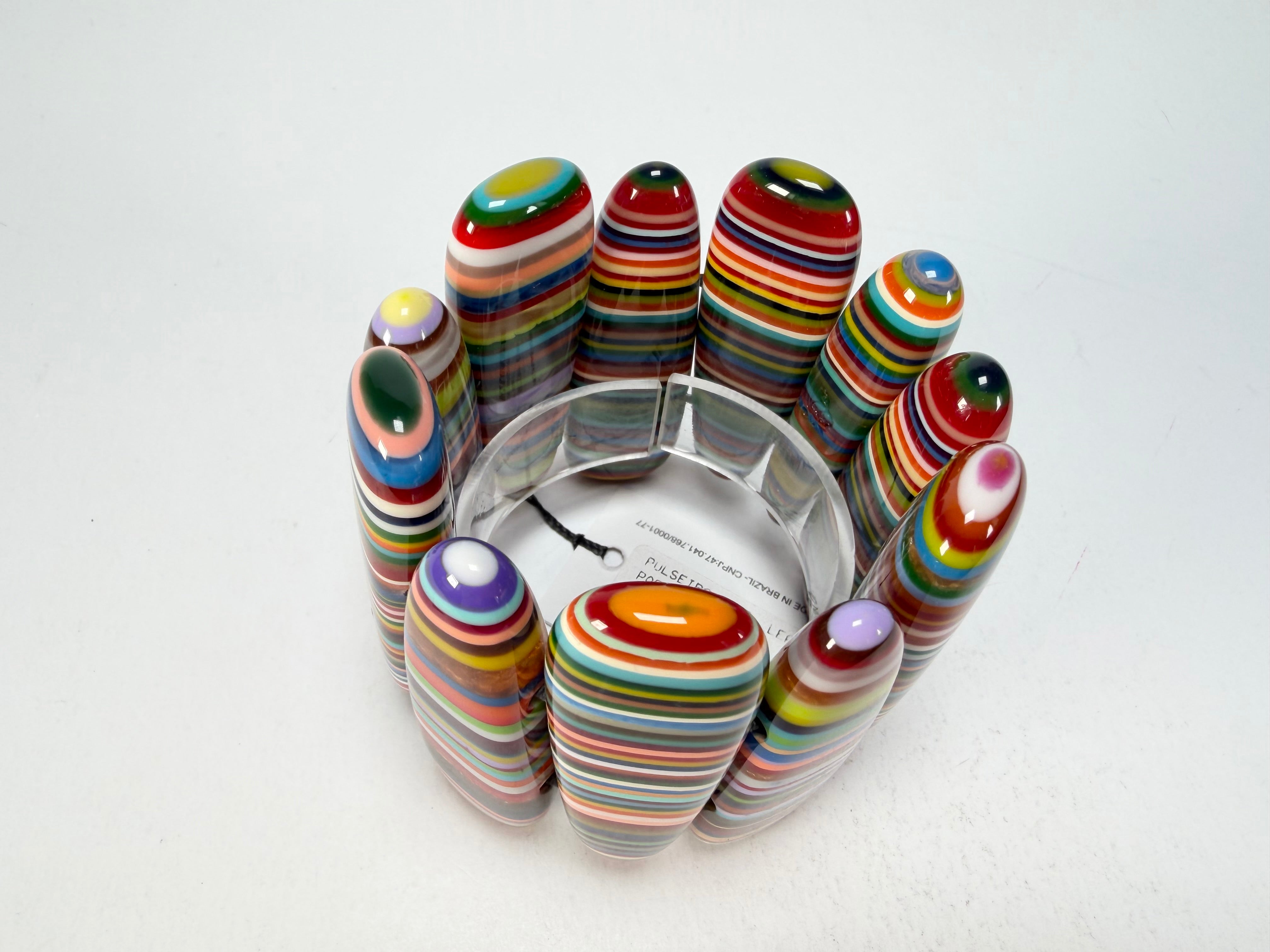 Sobral - Pop Art "Leaf" Elasticated Resin Bracelet ( 005520 )