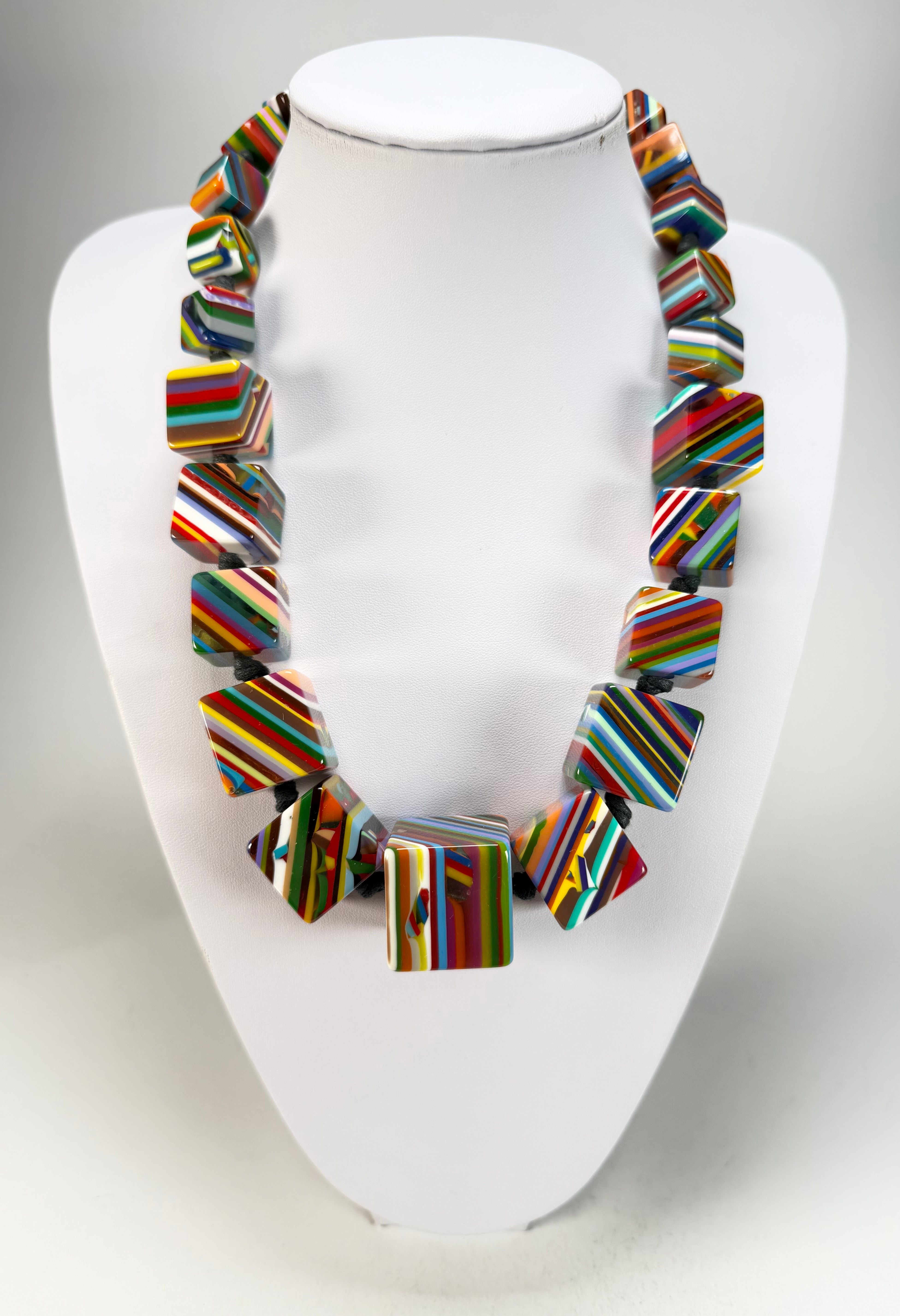 Sobral - Pop Art "K" Multi Cubes Resin Necklace ( 003624 )