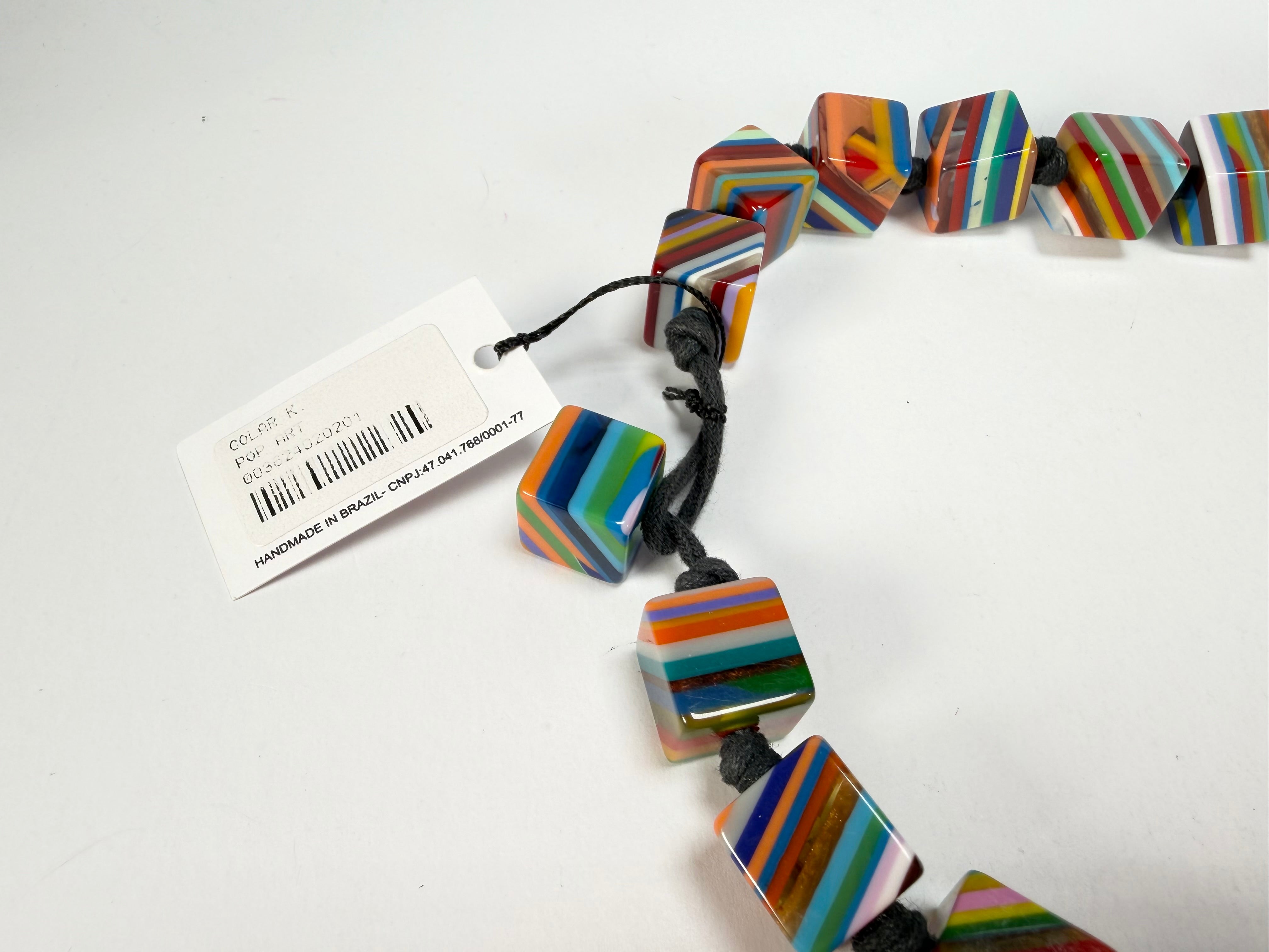 Sobral - Pop Art "K" Multi Cubes Resin Necklace ( 003624 )