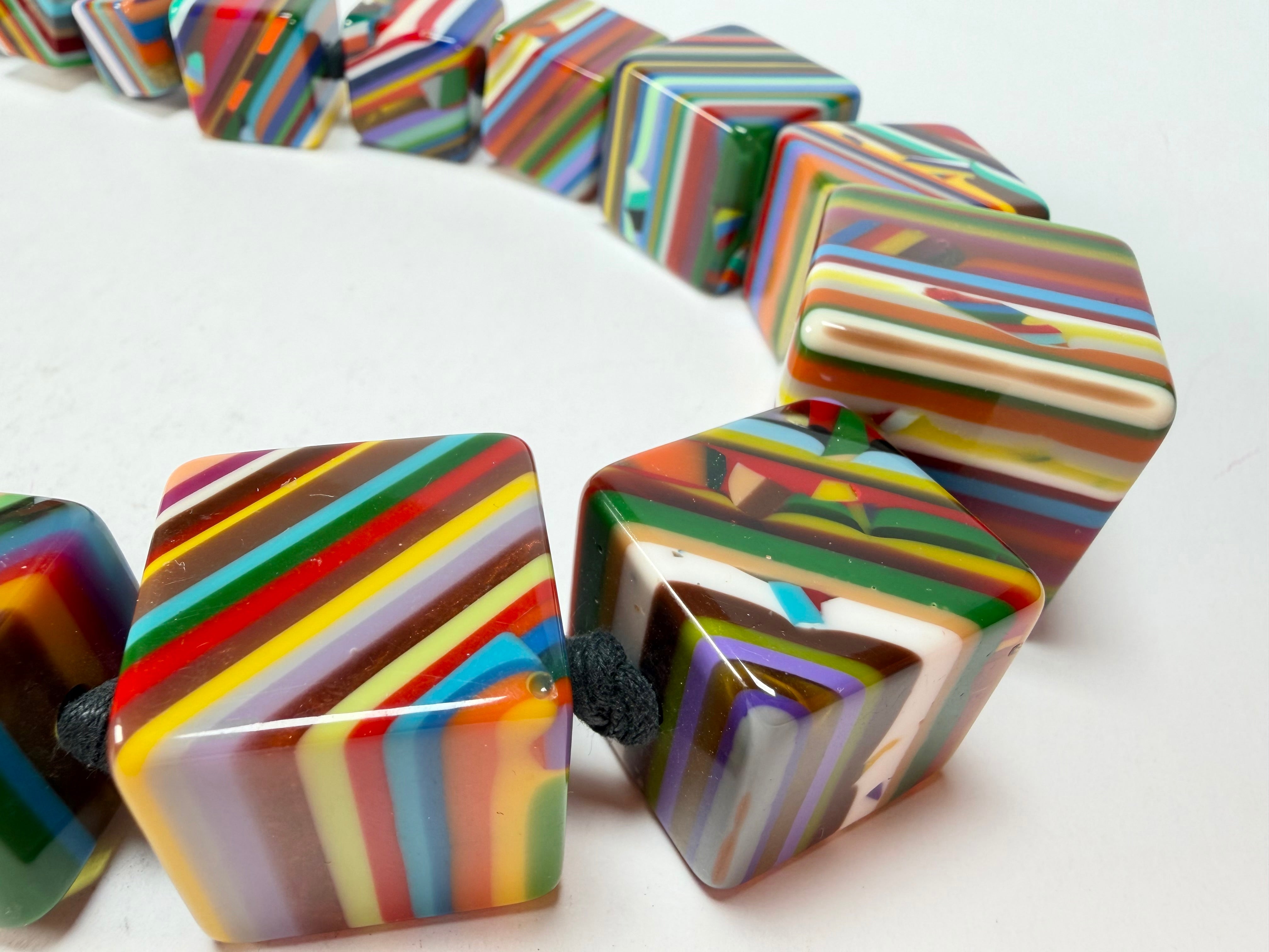 Sobral - Pop Art "K" Multi Cubes Resin Necklace ( 003624 )
