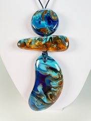 Sobral - Noite Estrelada "Cipreste" Resin Necklace ( 005553 )