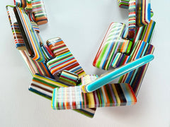 Sobral - Pop Art "Neoconcretismo" Resin Necklace ( 003885 )