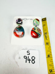 Sobral - Multi-Colour "Moni " Pollock Resin Earrings ( 004904 )